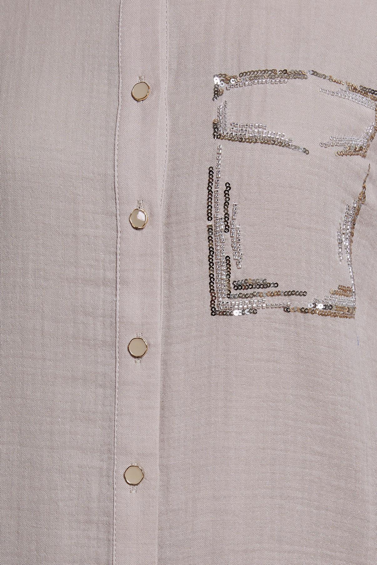 Hijab clothing BEIGE COTTON MUSLIN SHIRT TUNIC 44680