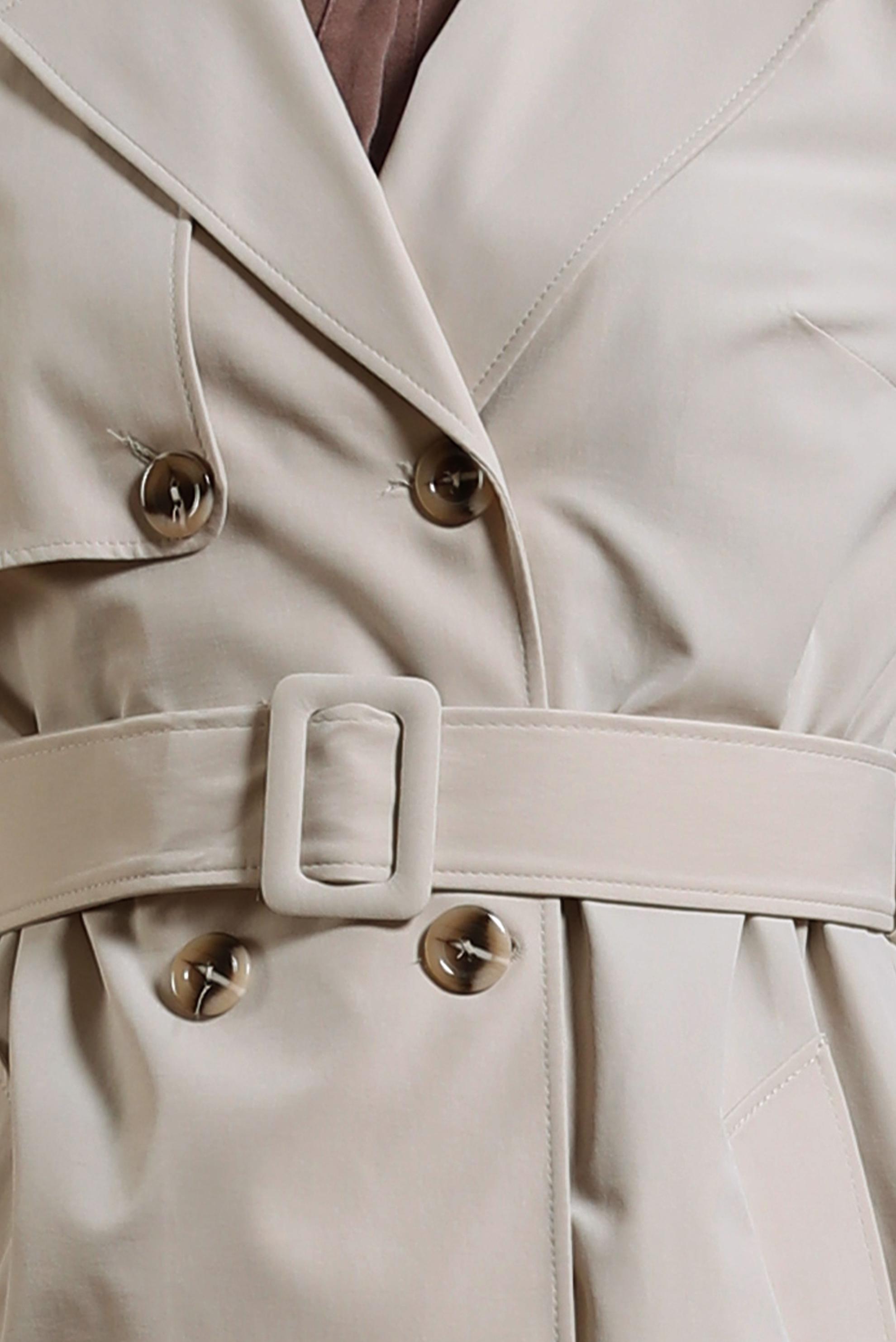 Tesettür giyim BEJ KEMERLİ TRENÇKOT 10852