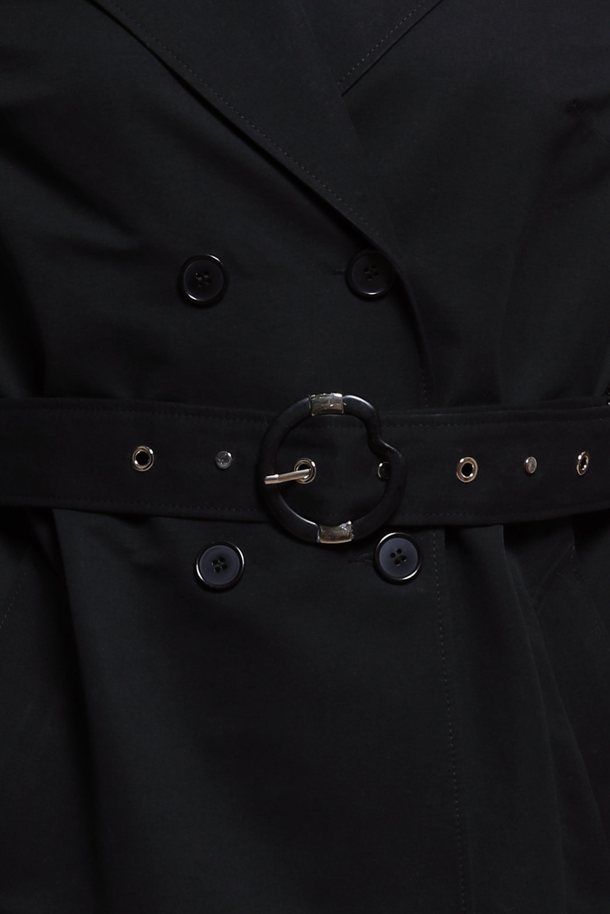 Tesettür giyim SİYAH KEMERLİ TRENÇKOT 10853