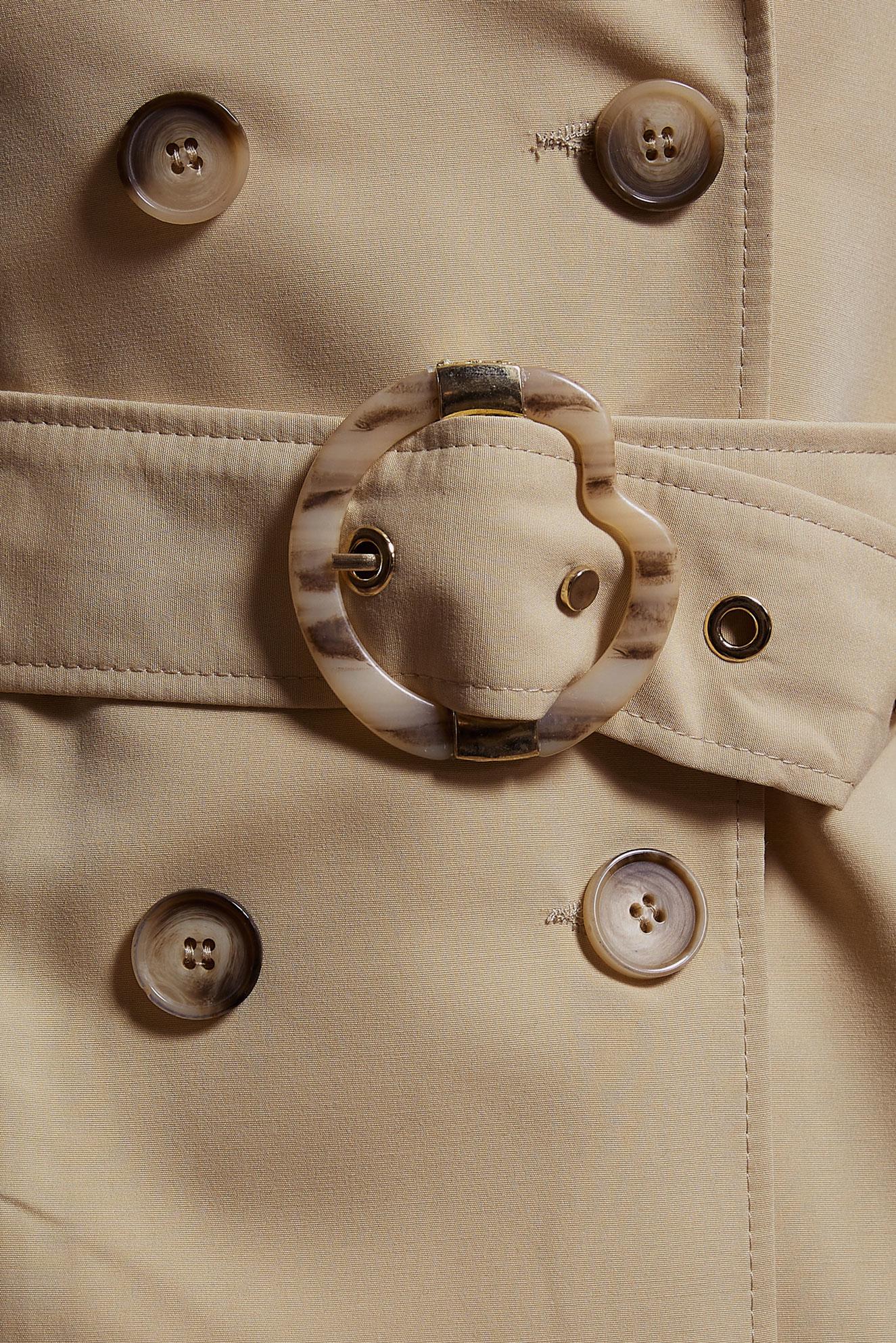 Tesettür giyim BEJ KEMERLİ TRENÇKOT 10853