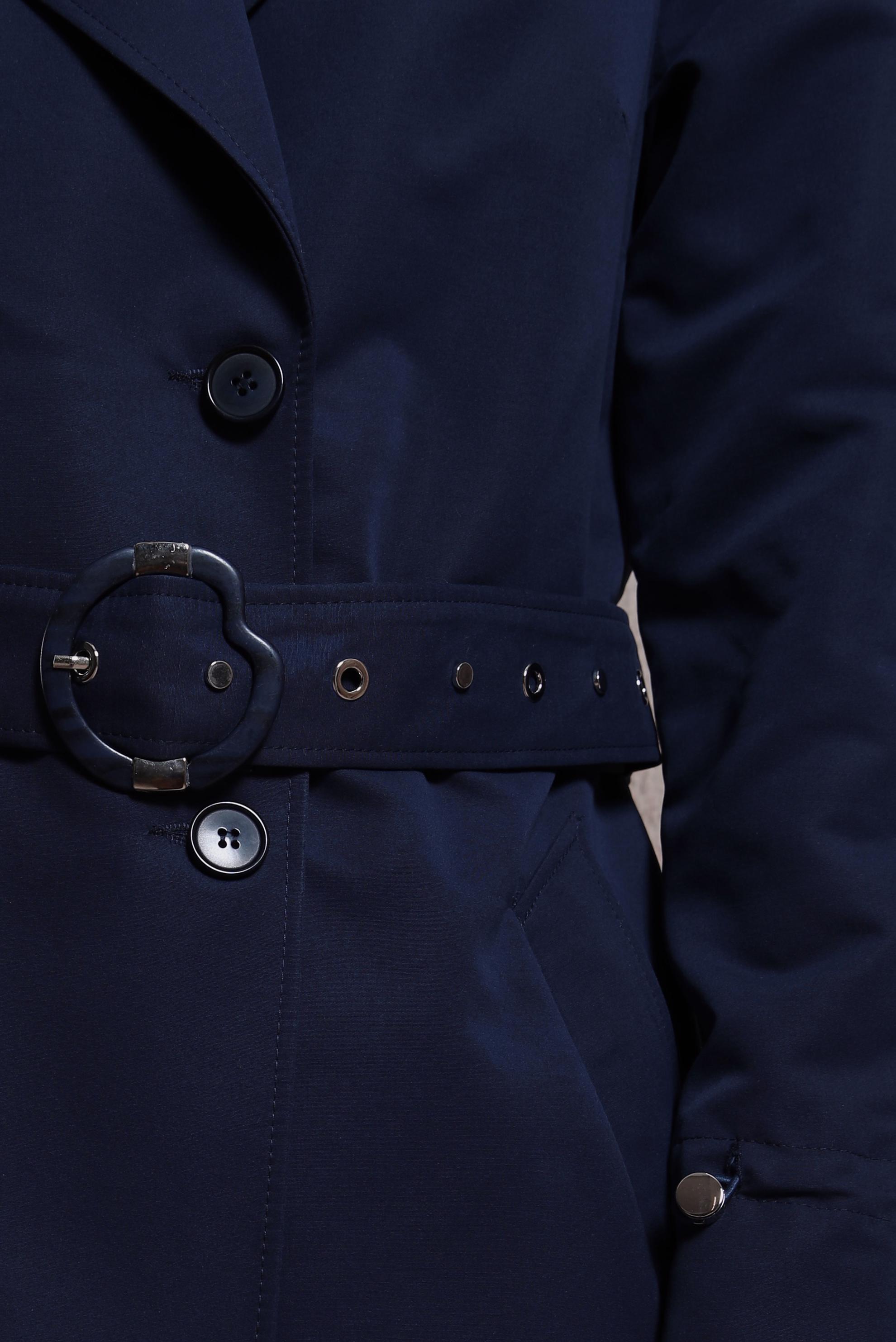 Tesettür giyim LACİVERT KEMERLİ TRENÇKOT 10853