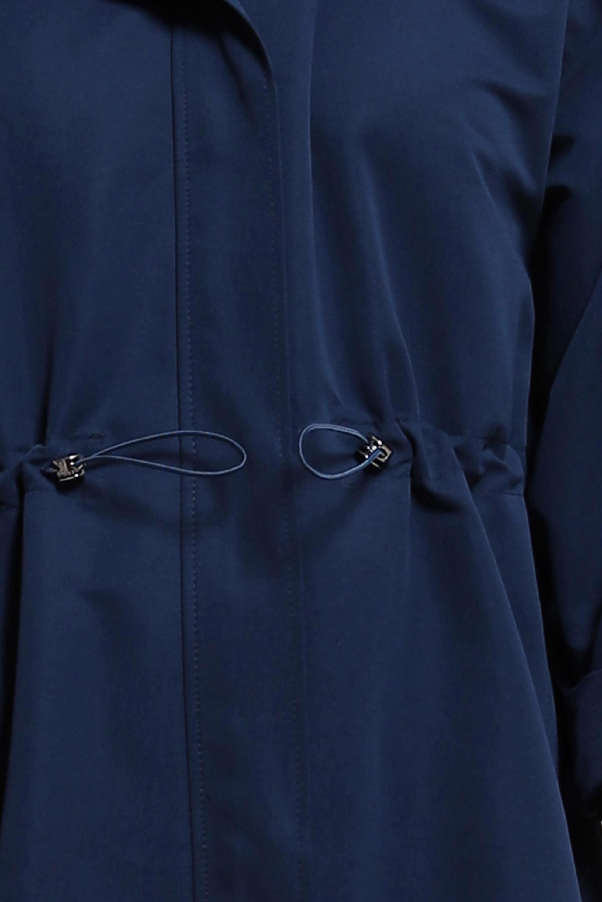 Tesettür giyim LACİVERT BELİ BÜZGÜLÜ TRENÇKOT 10856