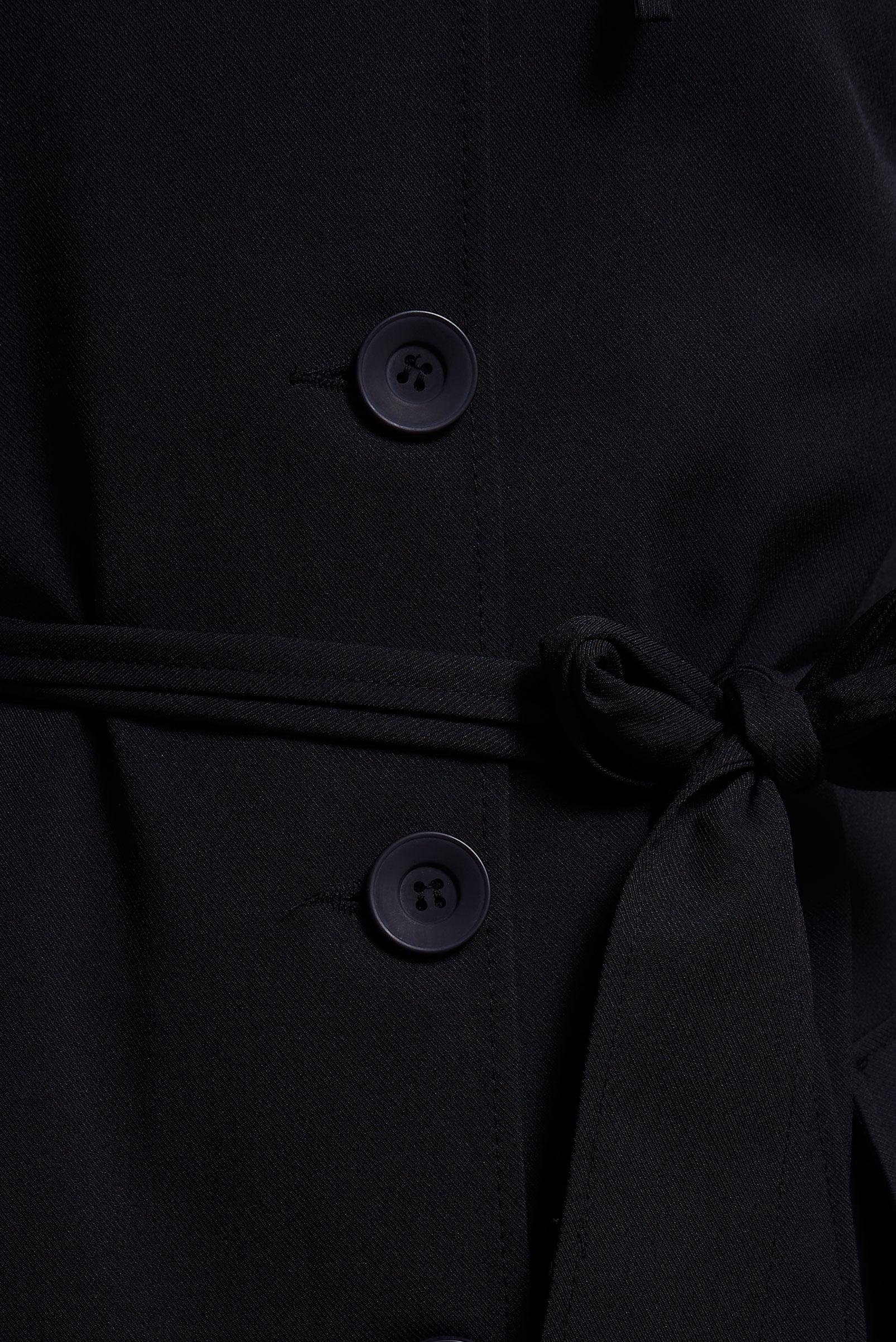 Tesettür giyim SİYAH KUŞAKLI TRENÇKOT 10860