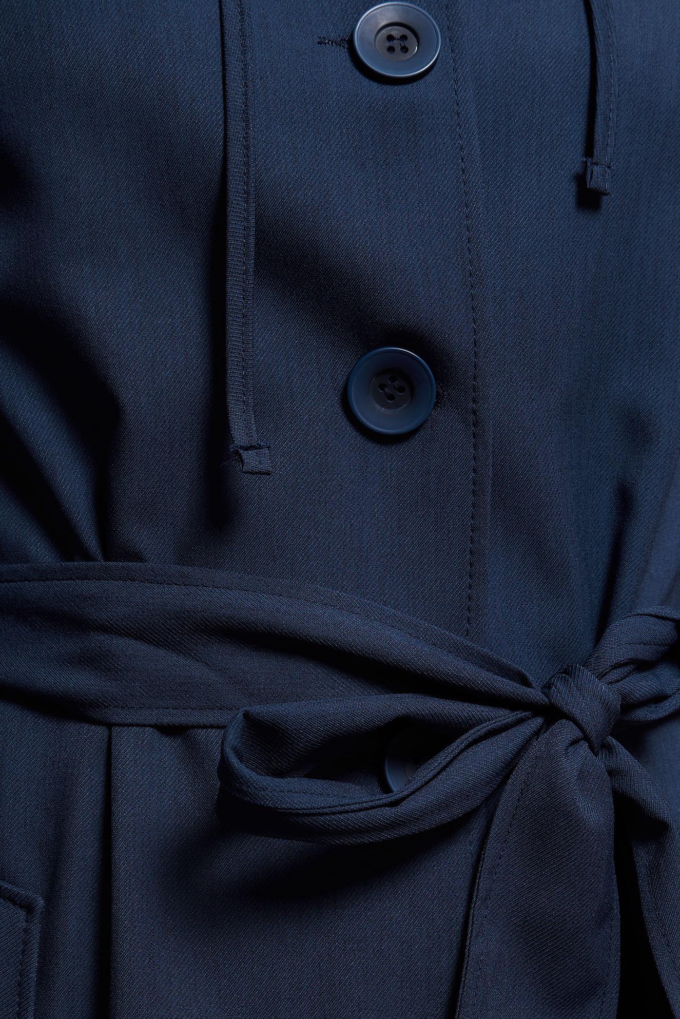 Tesettür giyim LACİVERT KUŞAKLI TRENÇKOT 10860