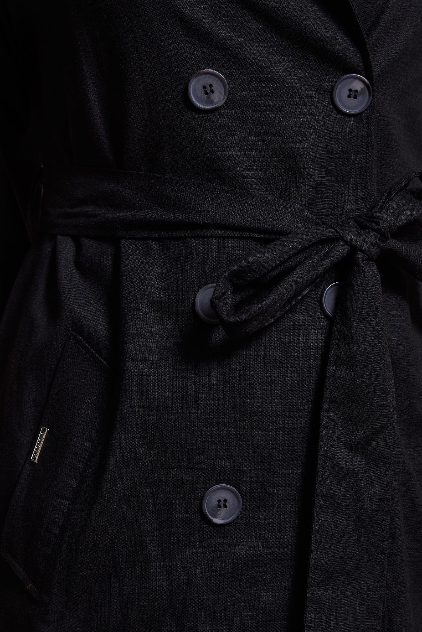 Tesettür giyim SİYAH KUŞAKLI TRENÇKOT 10861