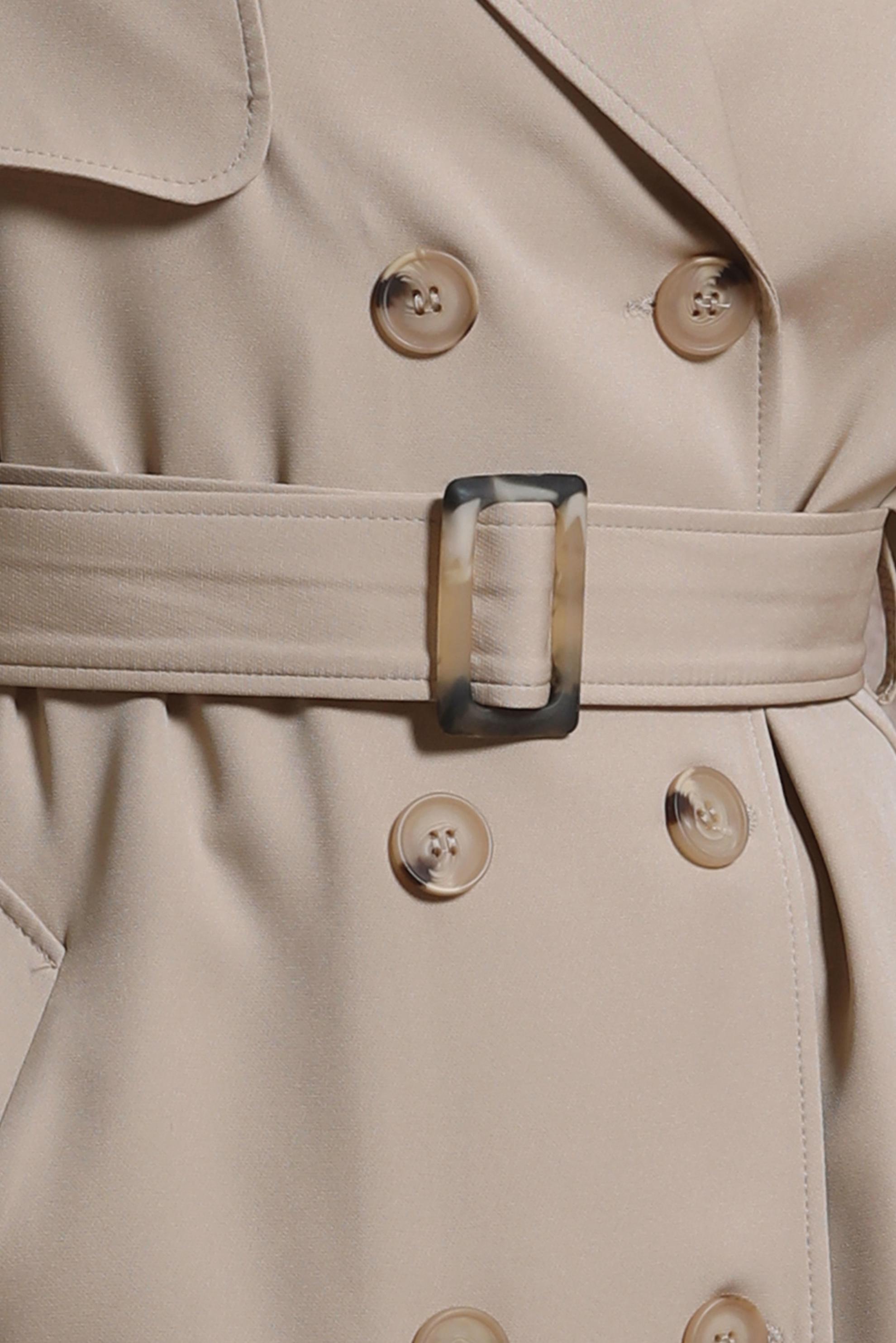 Tesettür giyim BEJ KEMERLİ TRENÇKOT 10863