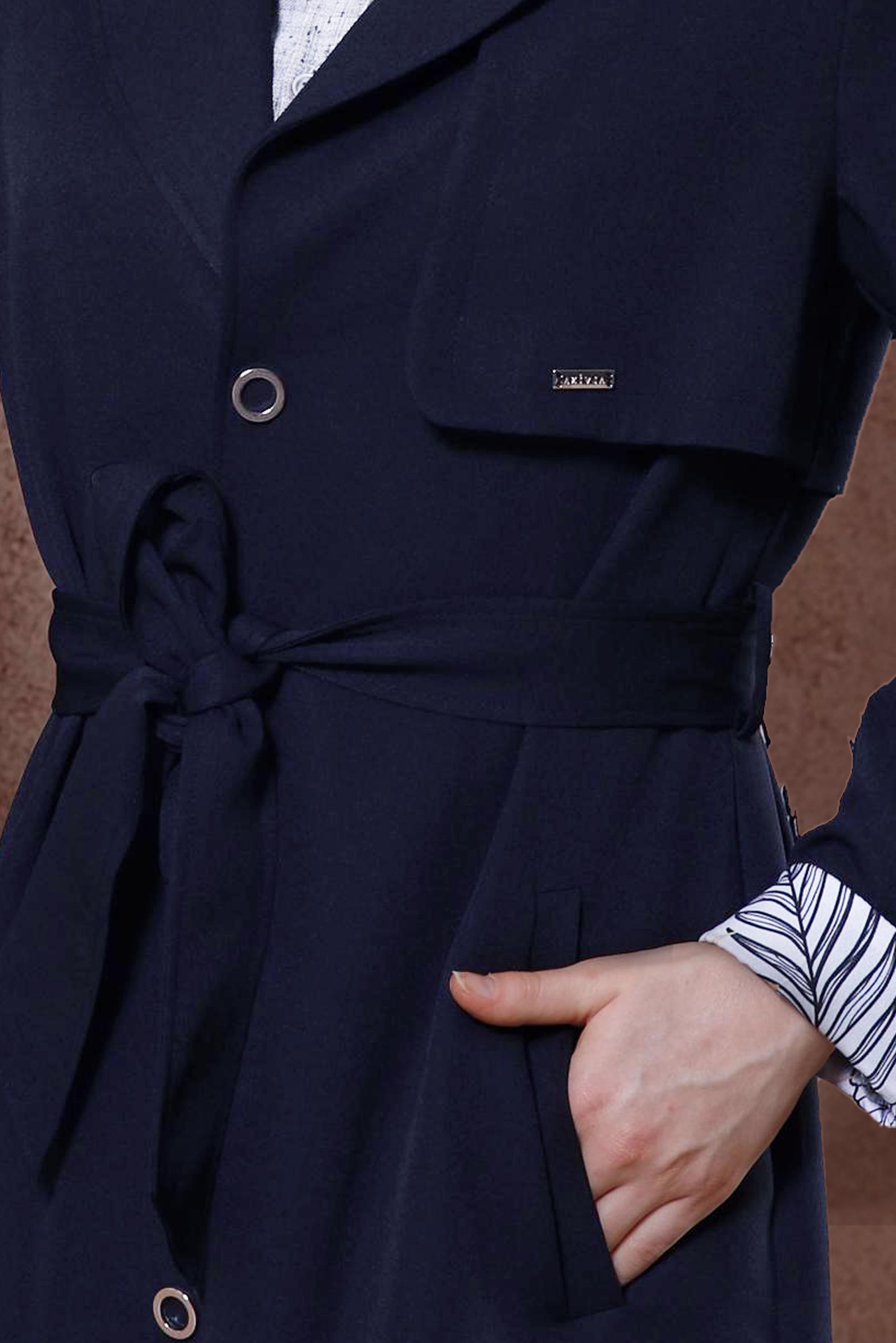 Hijab clothing NAVY BLUE BELTED TRENCH COAT 10868