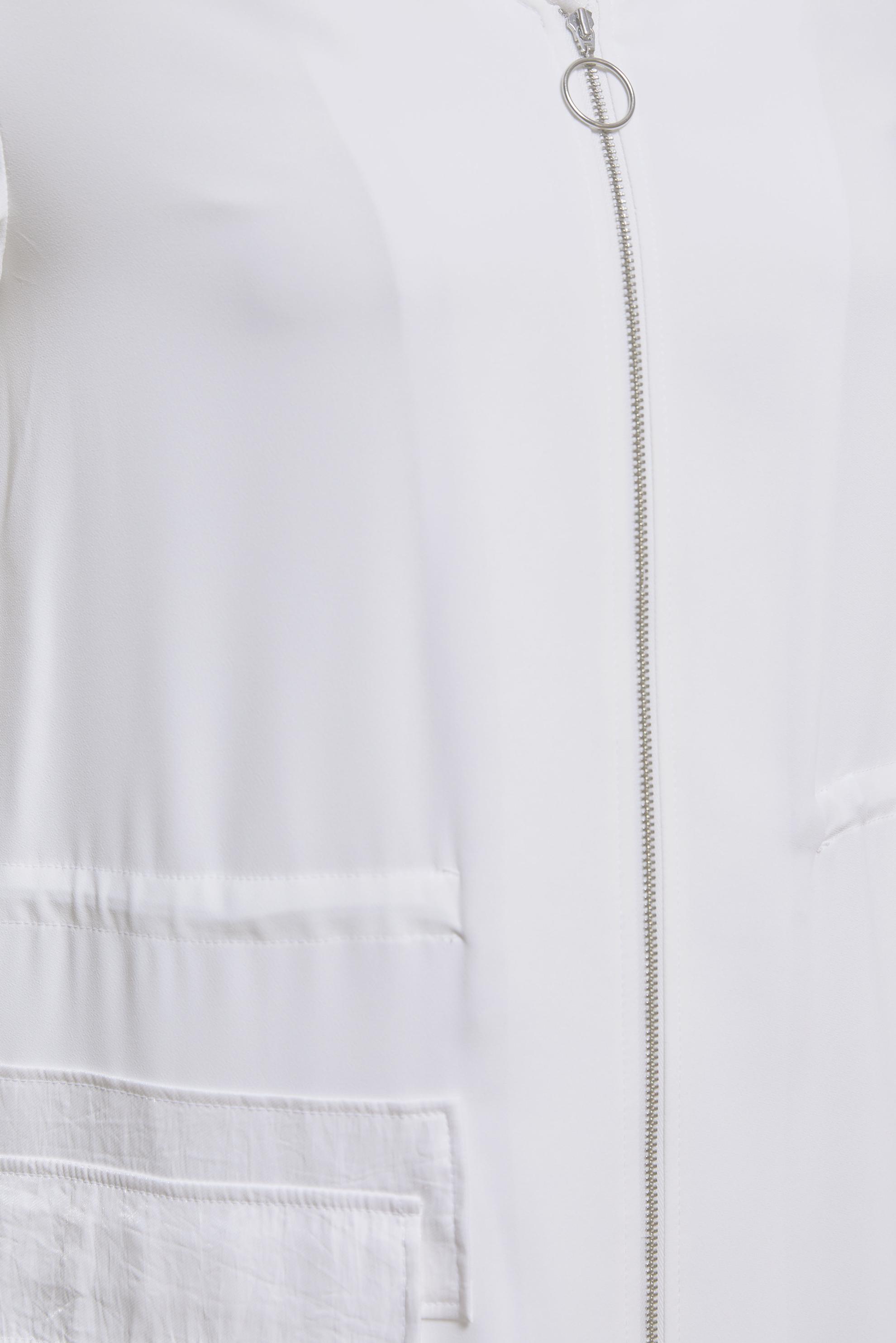 Tesettür giyim BEYAZ KAPÜŞONLU TRENÇKOT 10870