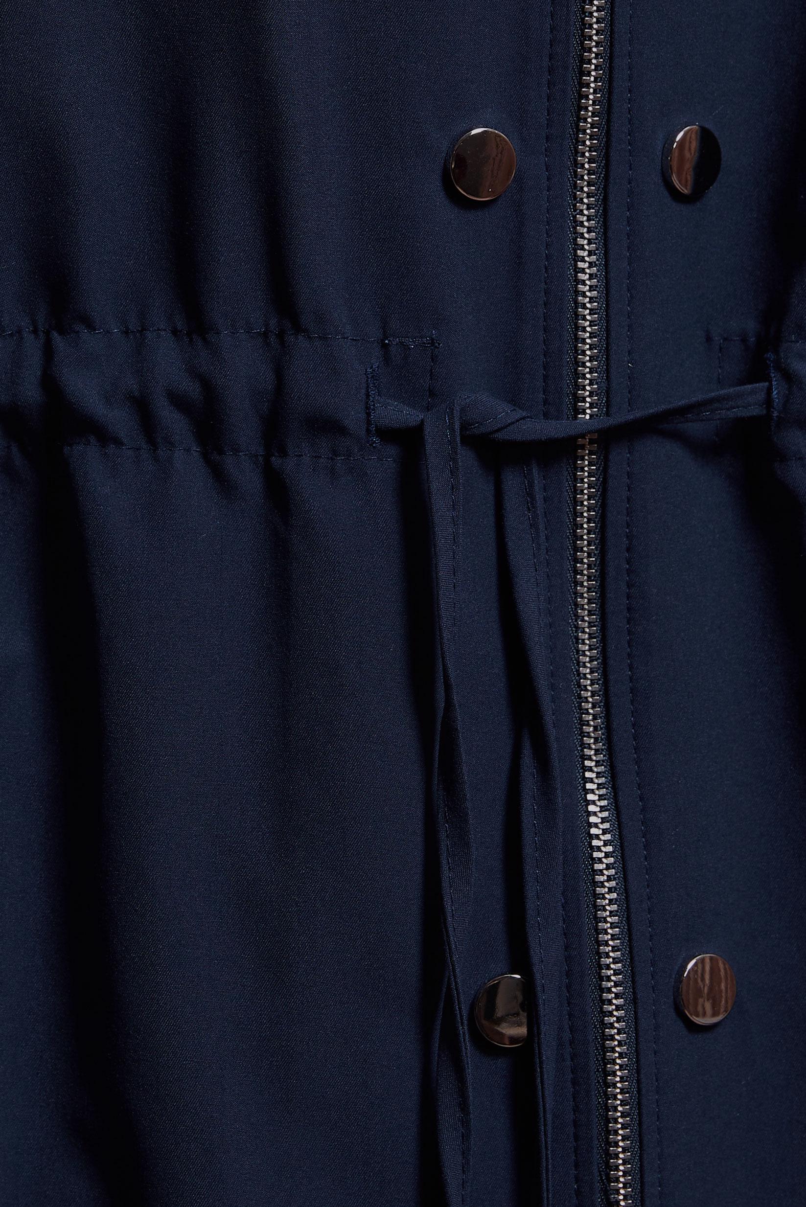 Tesettür giyim LACİVERT KAPÜŞONLU TRENÇKOT 10873