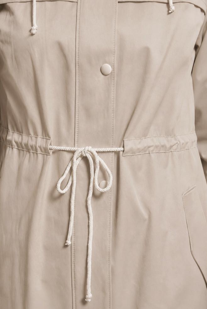 Vêtements hijab BEIGE TRENCH À CAPUCHE 10874 - ALVİNA