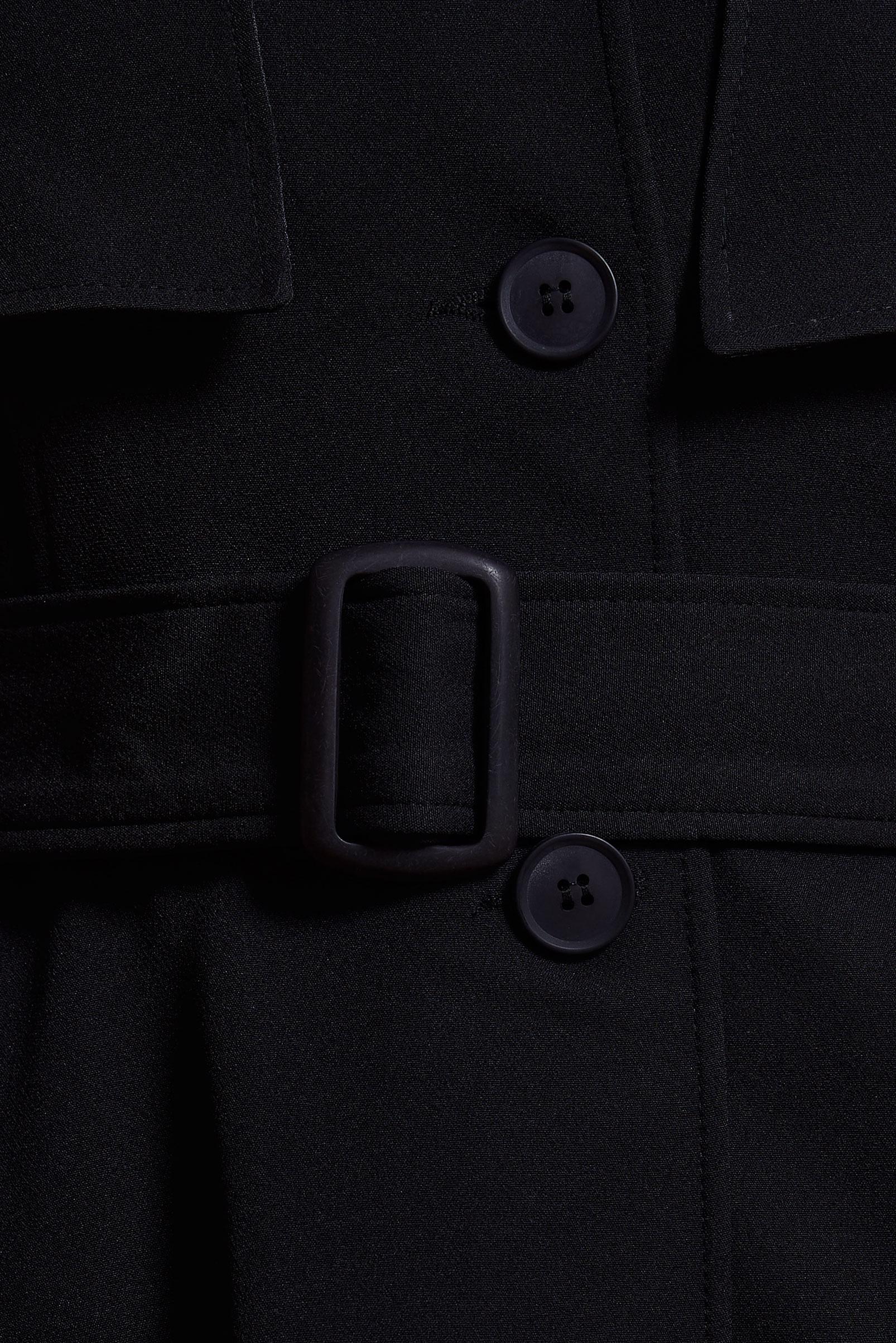 Tesettür giyim SİYAH KEMERLİ TRENÇKOT 10883