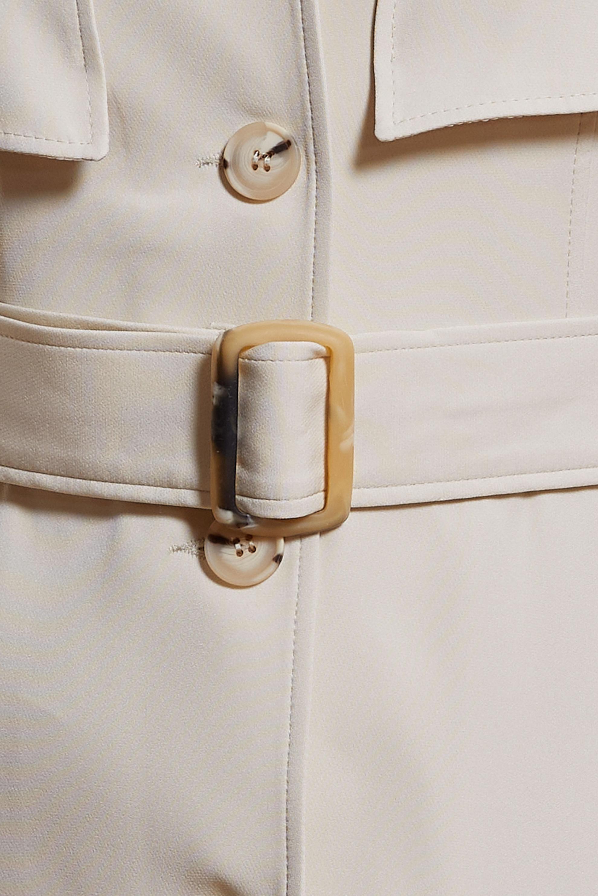 Tesettür giyim EKRU KEMERLİ TRENÇKOT 10883