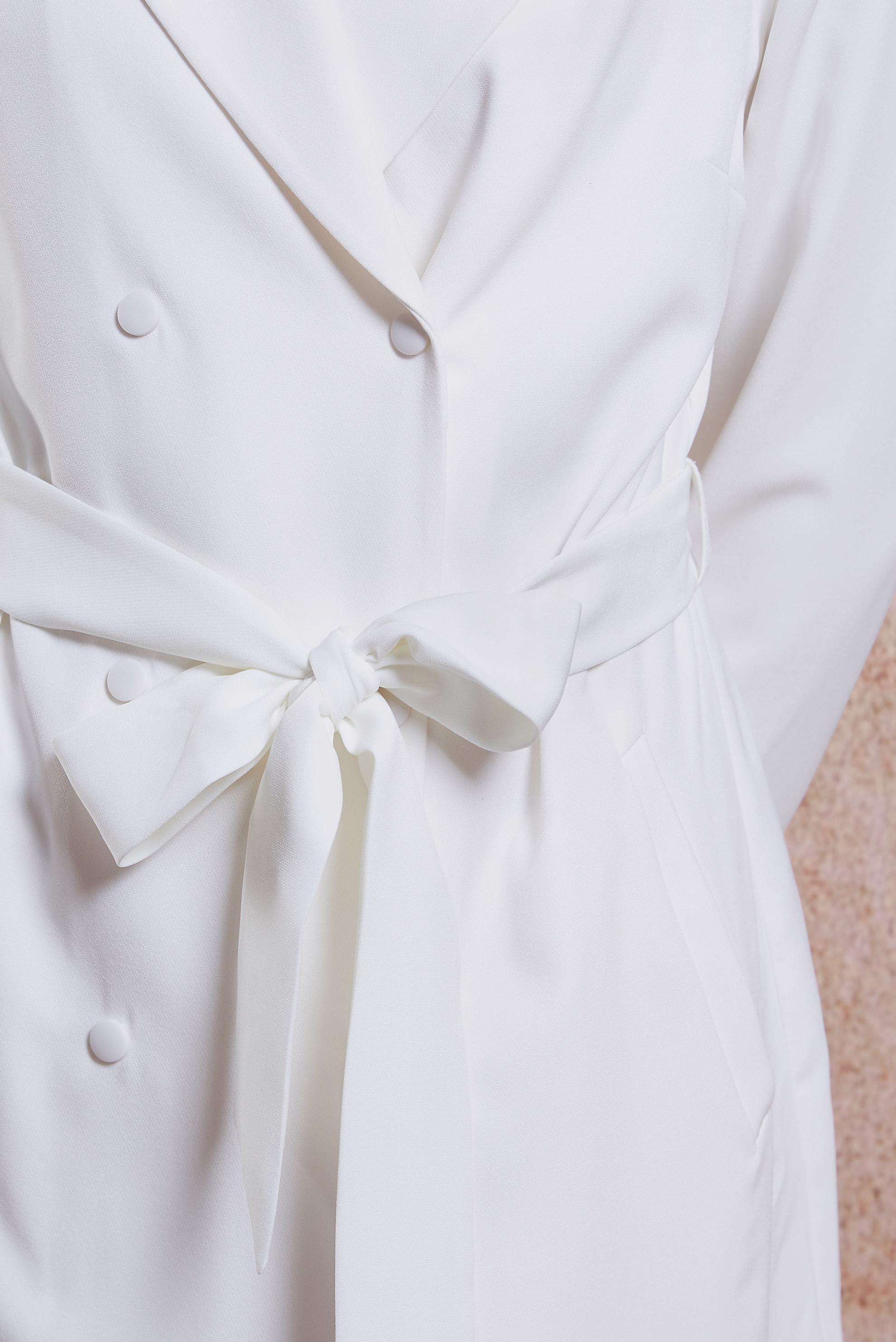 Tesettür giyim BEYAZ KUŞAKLI TRENÇKOT 10895