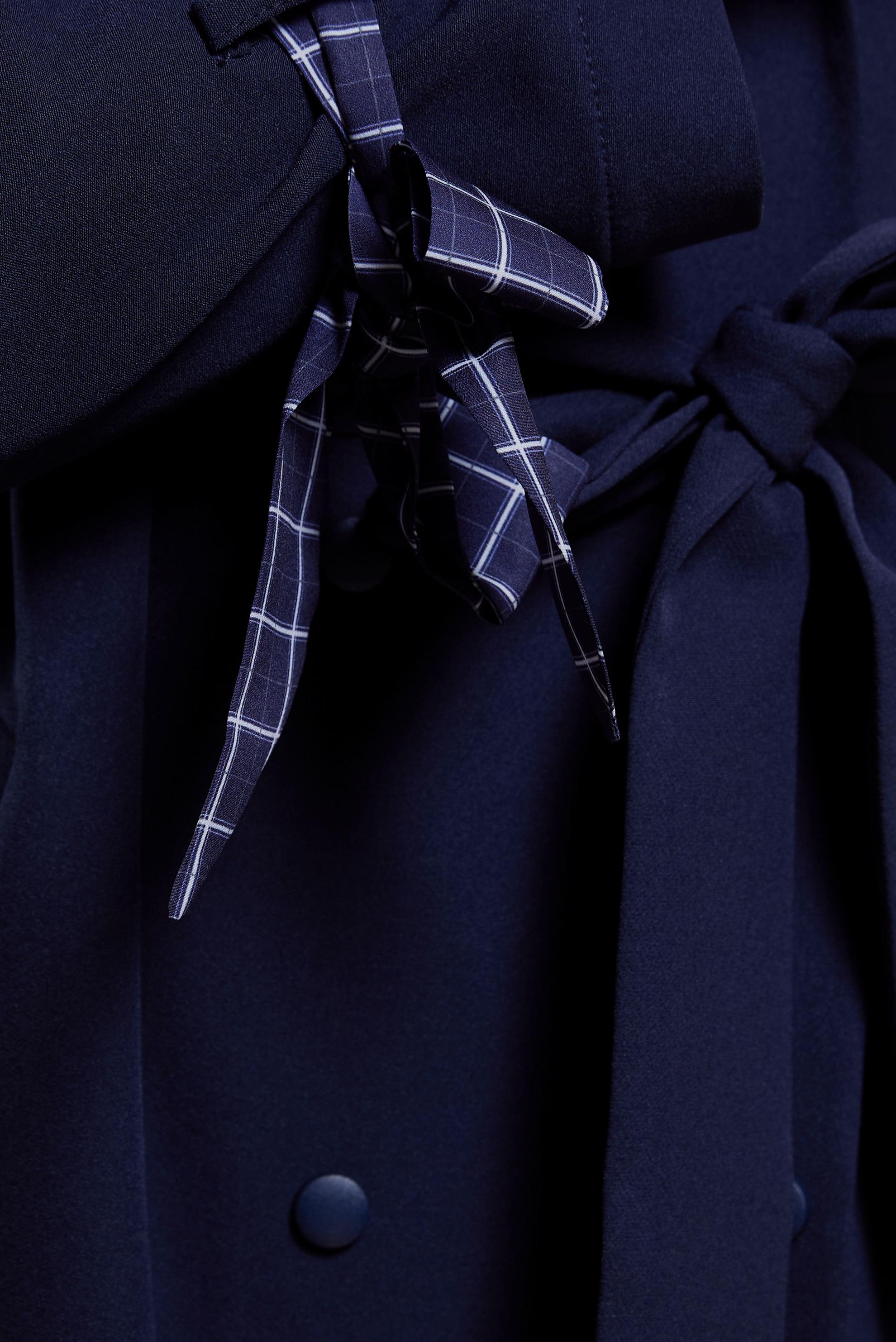 Tesettür giyim LACİVERT KUŞAKLI TRENÇKOT 10895