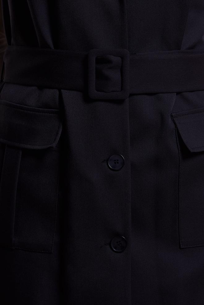 Vêtements hijab NOIR GILET CEINTURÉ 44657 - ALVİNA