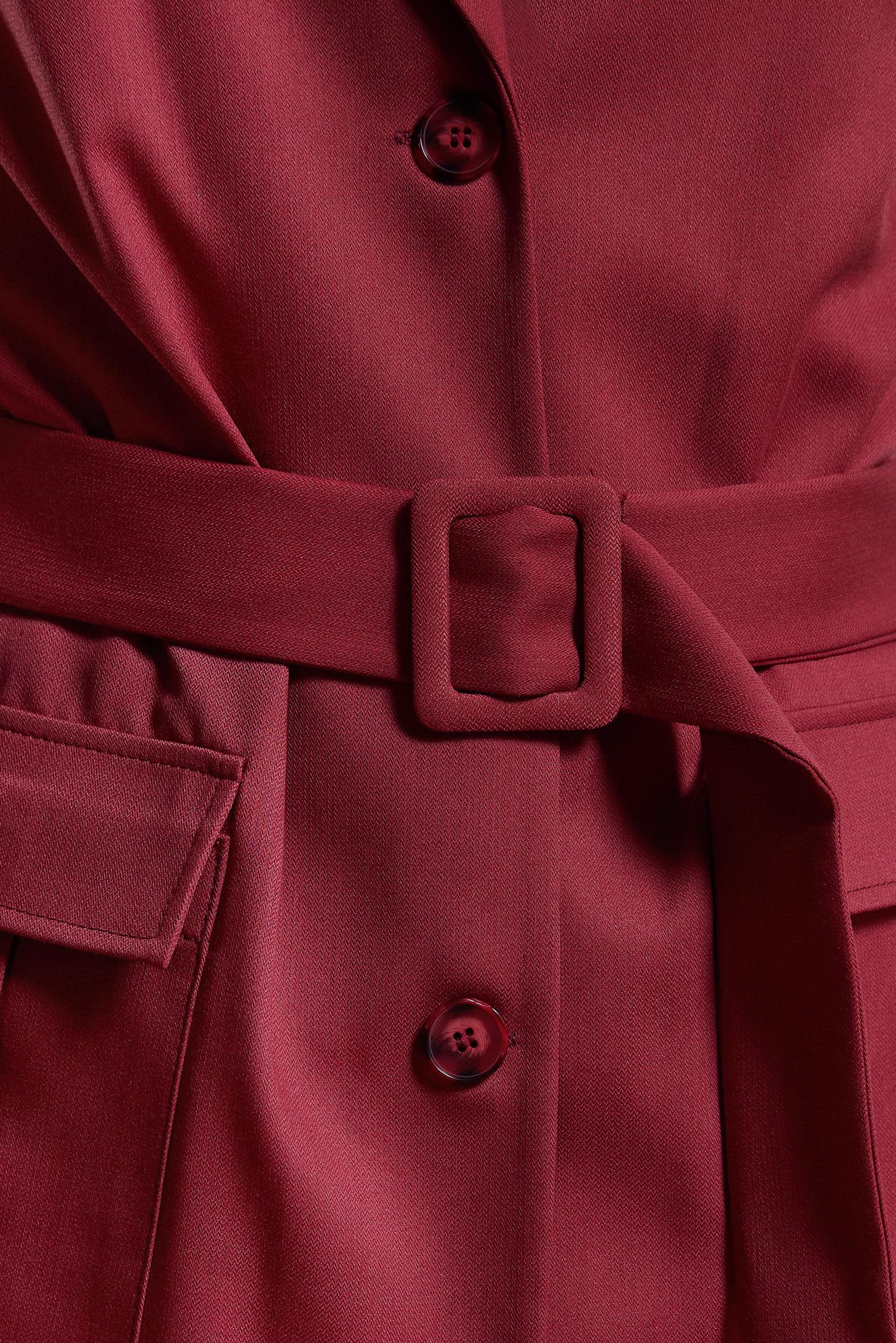 Tesettür giyim KIRMIZI KEMERLİ YELEK 44657