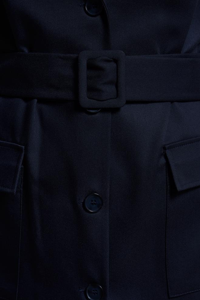 Tesettür giyim LACİVERT KEMERLİ YELEK 44657 - ALVİNA