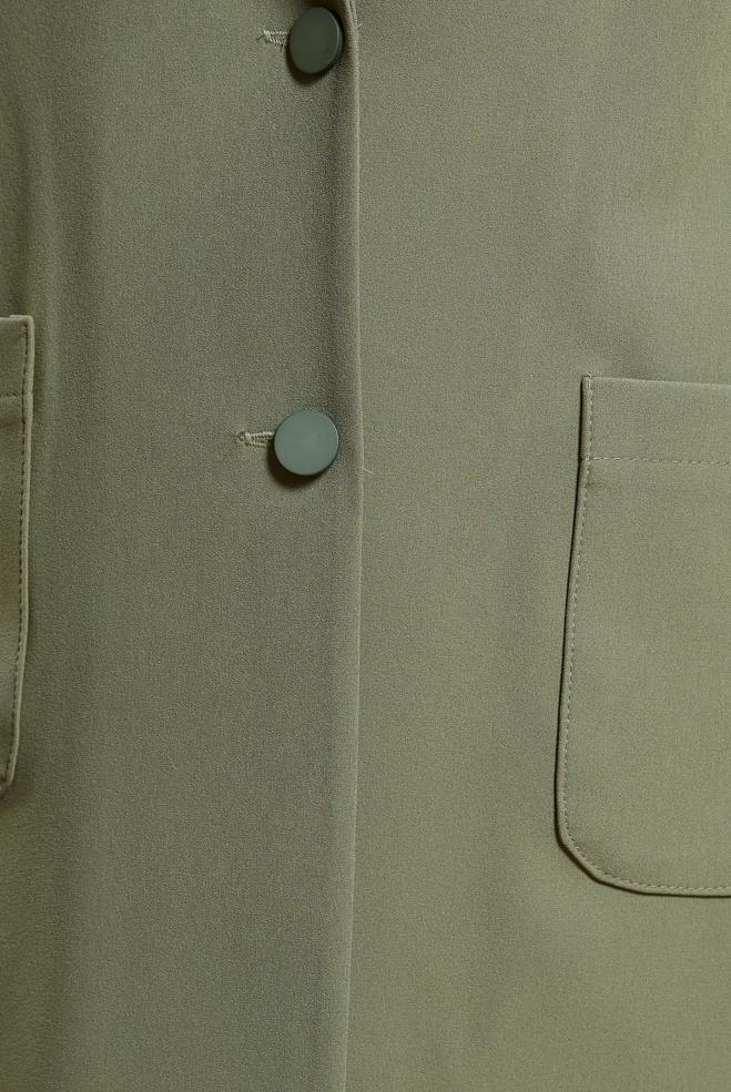 Vêtements hijab KAKI GILET AVEC BROCHE 44658 - ALVİNA