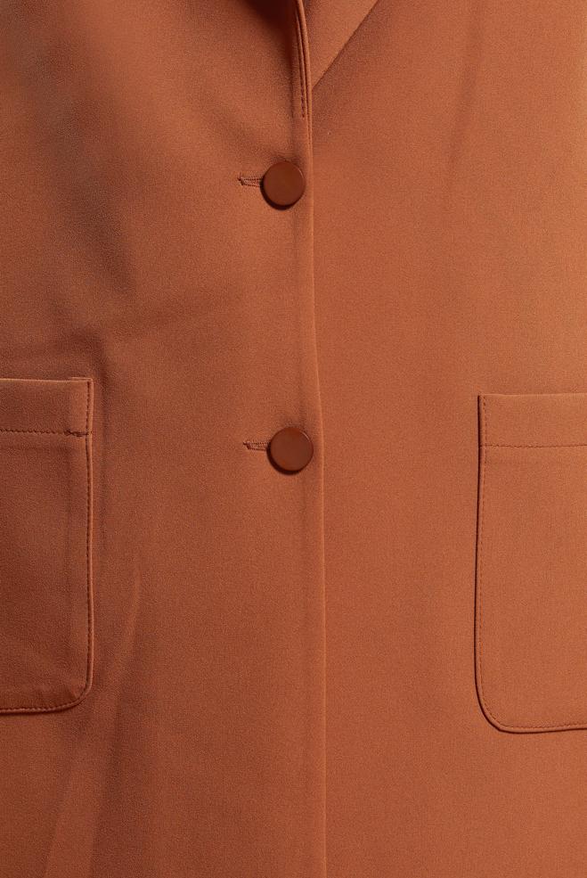 Tesettür giyim TURUNCU BROŞ DETAYLI YELEK 44658 - ALVİNA