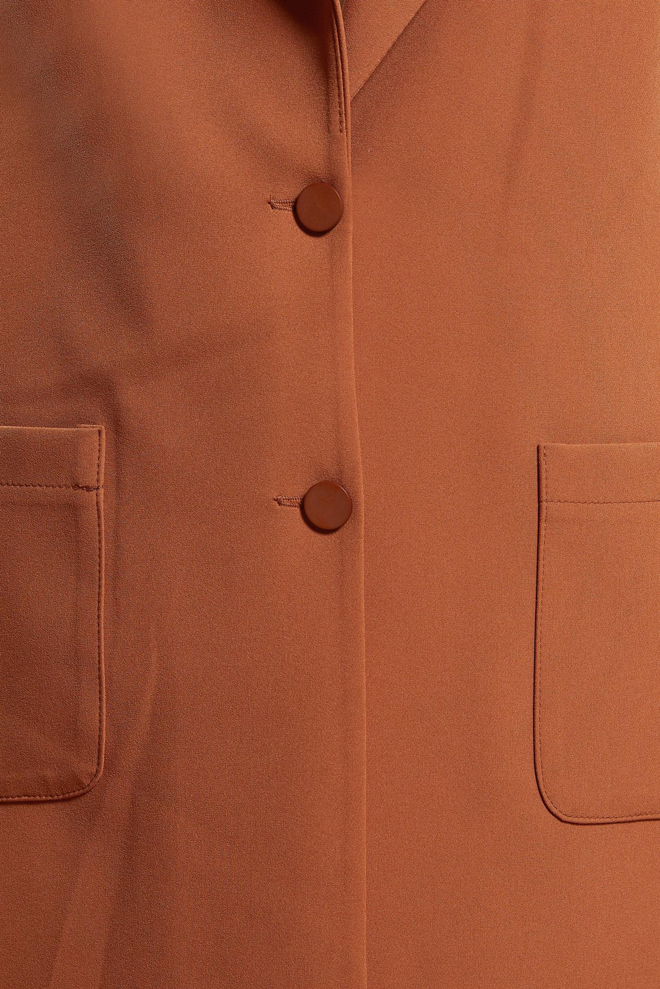 Tesettür giyim TURUNCU BROŞ DETAYLI YELEK 44658