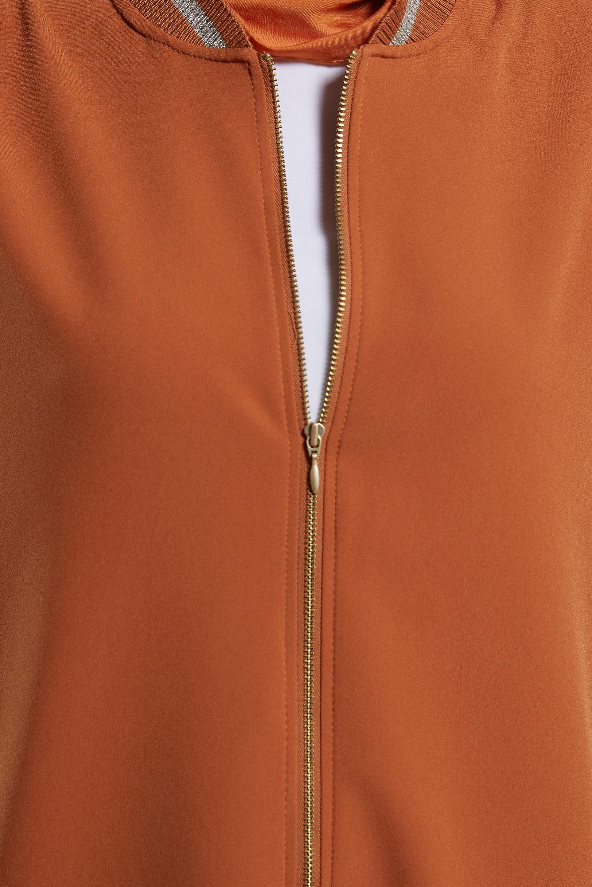 Tesettür giyim TURUNCU FERMUARLI YELEK 44661