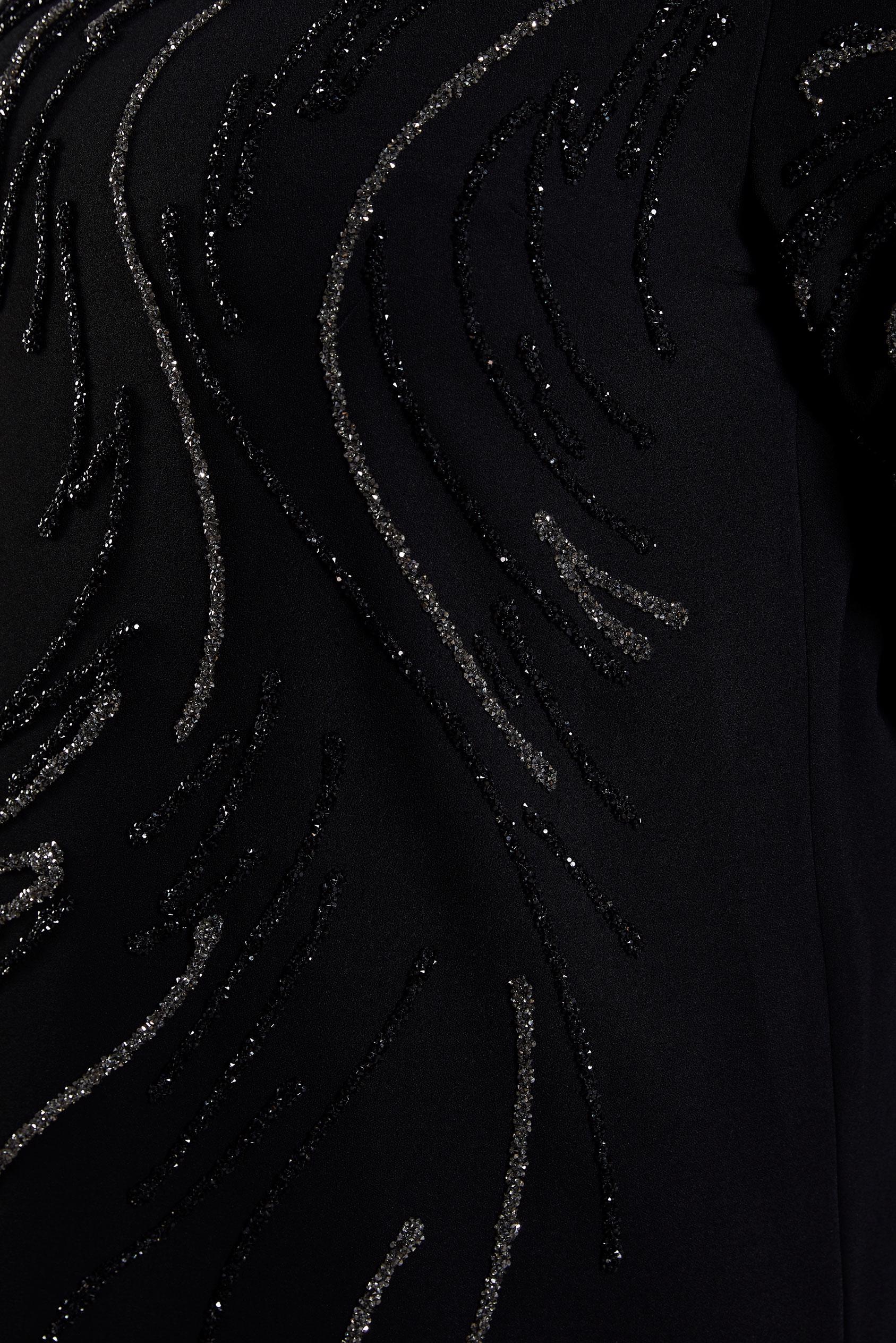 Vêtements hijab NOIR ROBE DE SOIRÉE BRODÉE DE PIERRES PRÉCIEUSES 20619