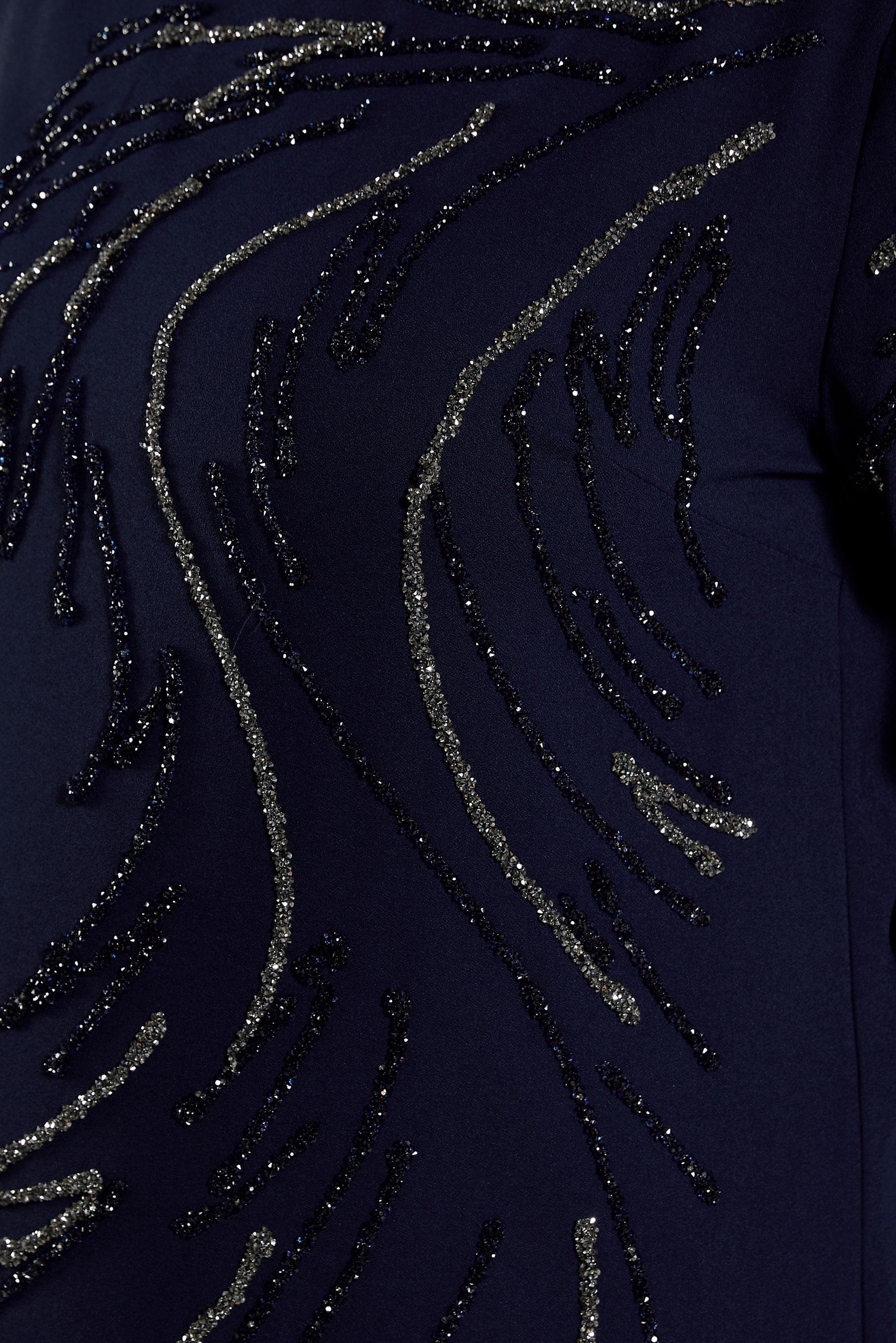 Vêtements hijab BLEU MARINE ROBE DE SOIRÉE BRODÉE DE PIERRES PRÉCIEUSES 20619