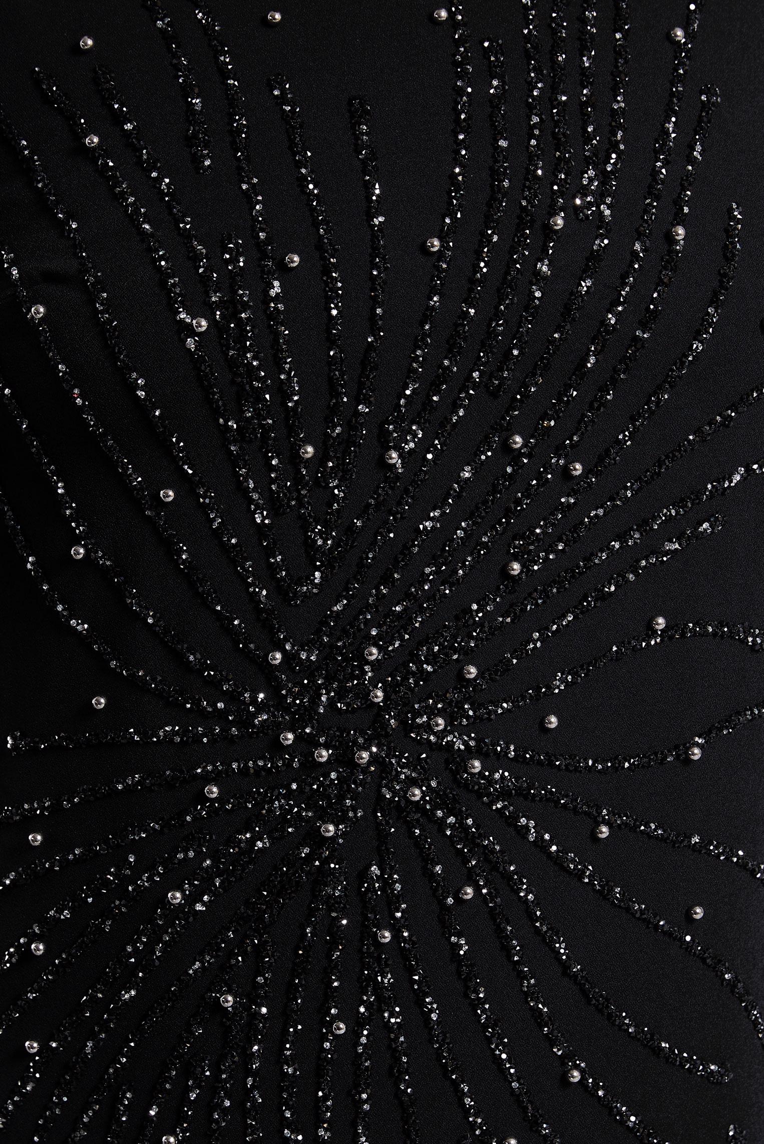 Vêtements hijab NOIR ROBE DE SOIRÉE AVEC BIJOU 20620