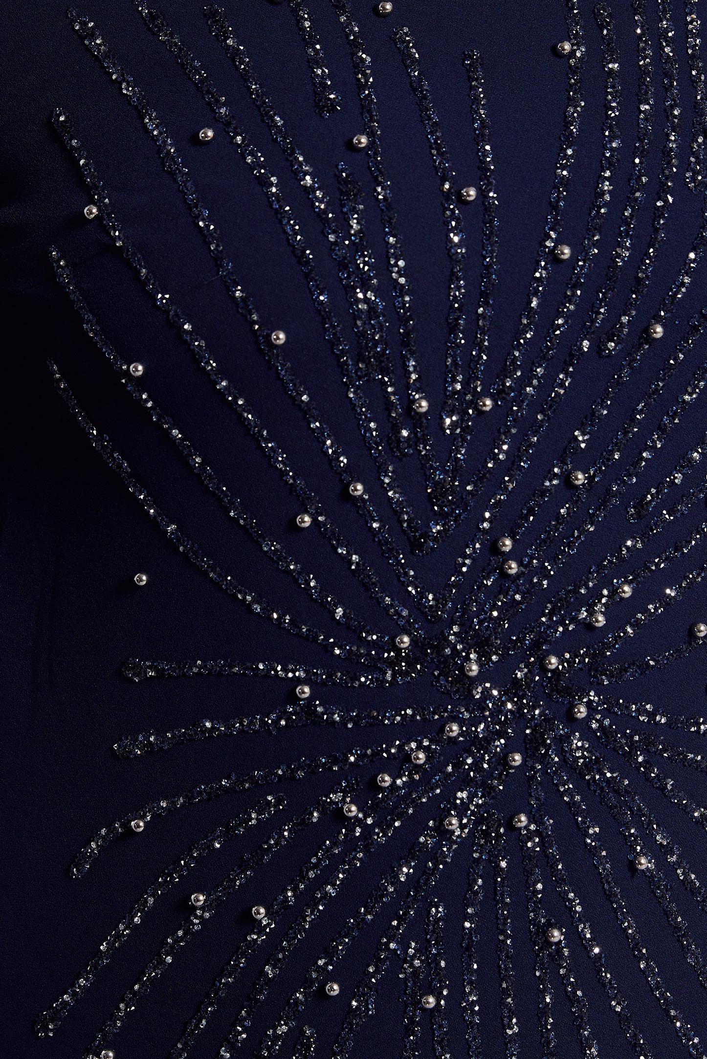 Vêtements hijab BLEU MARINE ROBE DE SOIRÉE AVEC BIJOU 20620