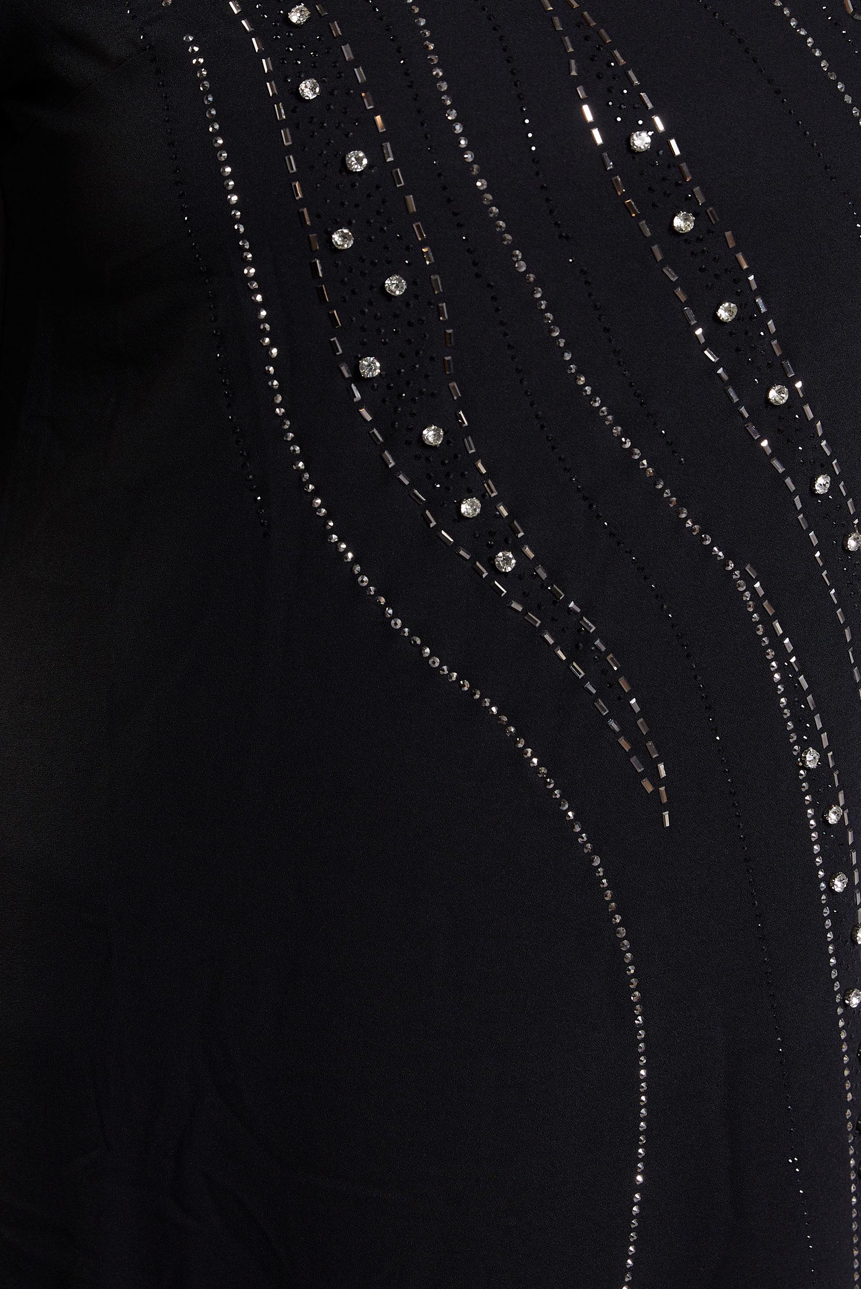 Vêtements hijab NOIR ROBE DE SOIRÉE AVEC BIJOU 20621