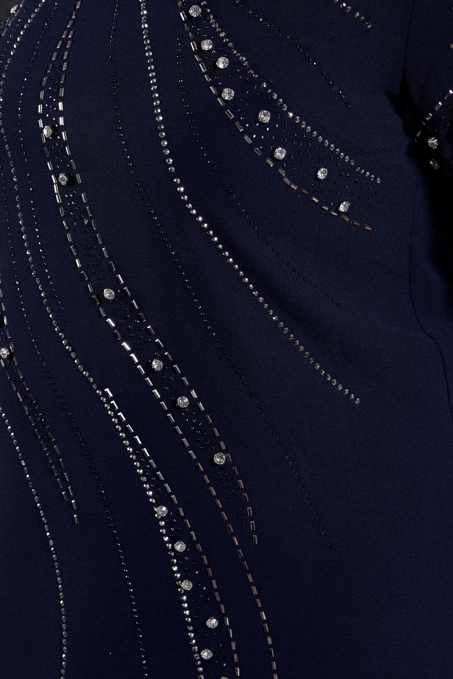 Vêtements hijab BLEU MARINE ROBE DE SOIRÉE AVEC BIJOU 20621