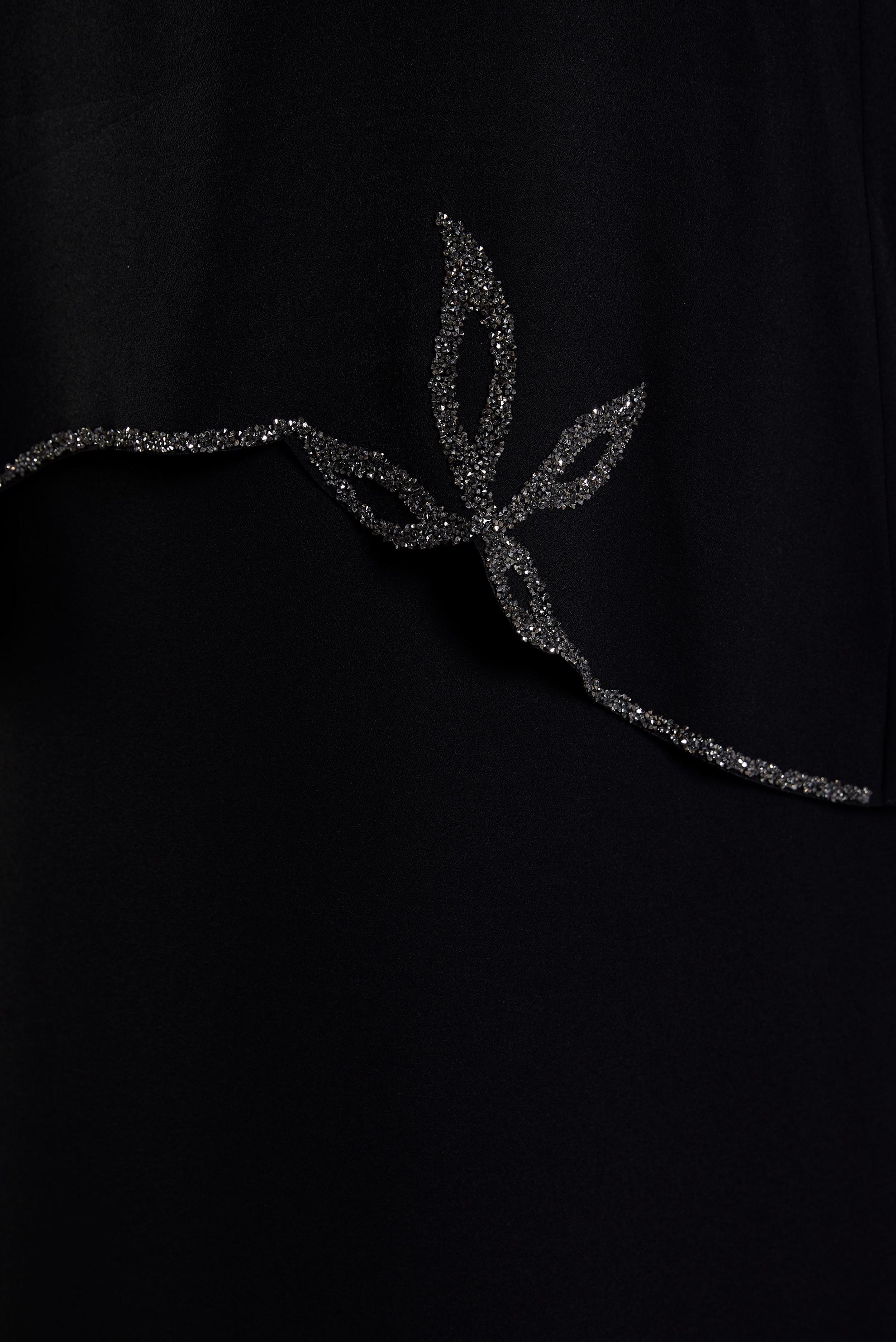 Vêtements hijab NOIR ROBE DE SOIRÉE AVEC BIJOU 20622