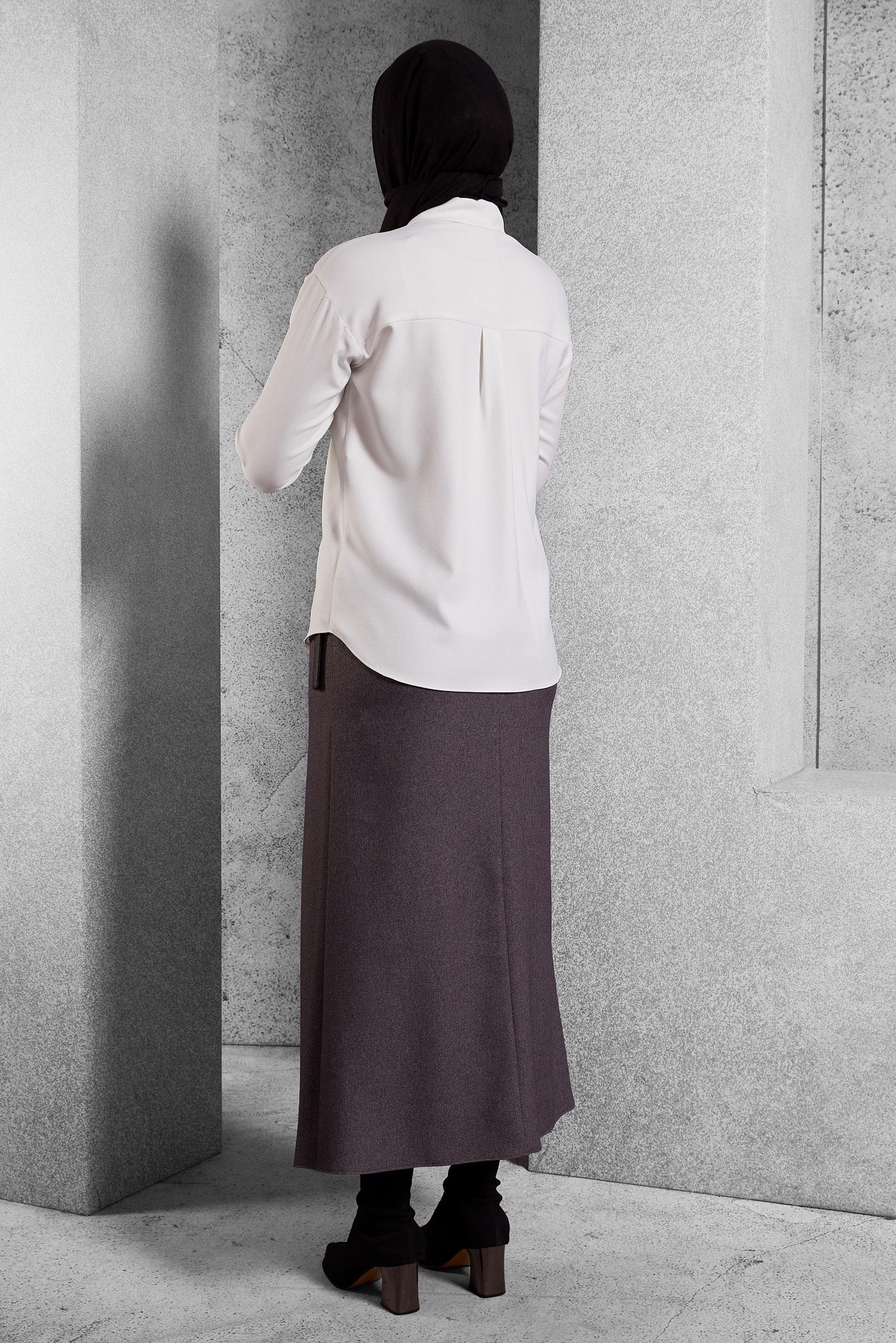 Hijab clothing WHITE SHIRT COLLAR BLOUSE 45126