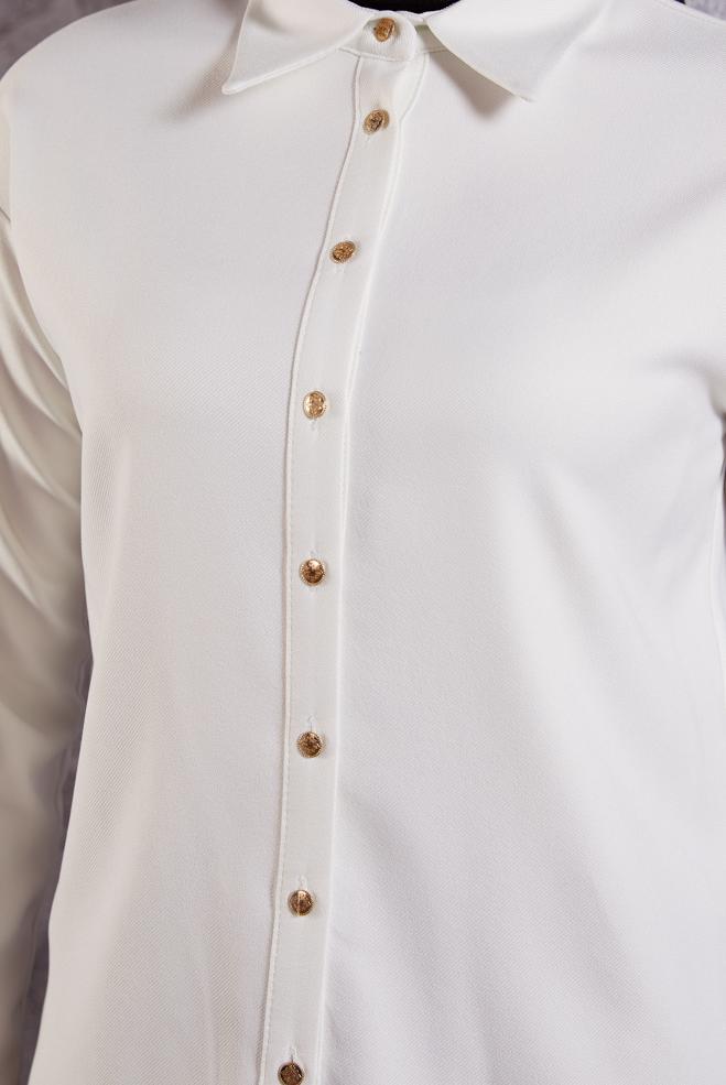 Hijab clothing WHITE SHIRT COLLAR BLOUSE 45126 - ALVİNA