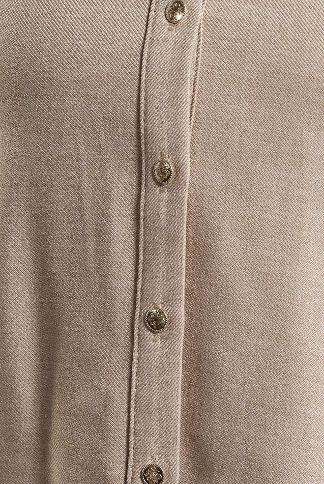 Vêtements hijab BEIGE BLOUSE COL CHEMISE 45126 - ALVİNA