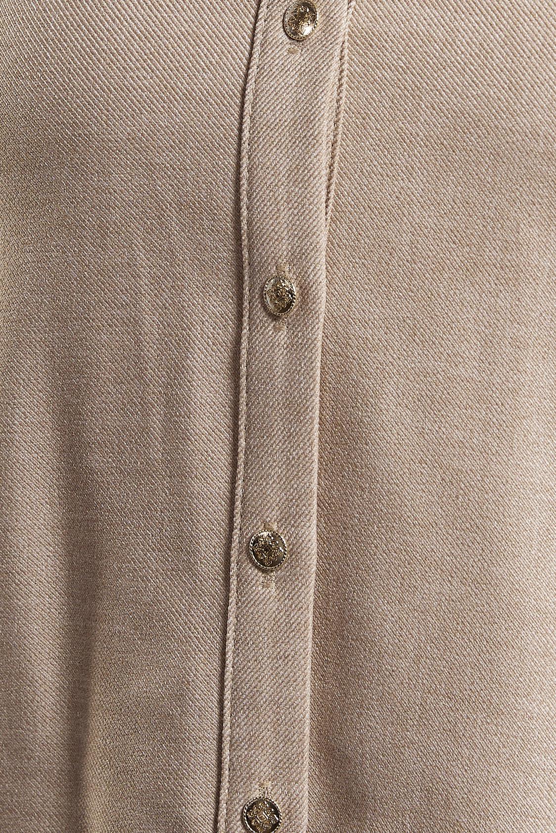 Vêtements hijab BEIGE BLOUSE COL CHEMISE 45126