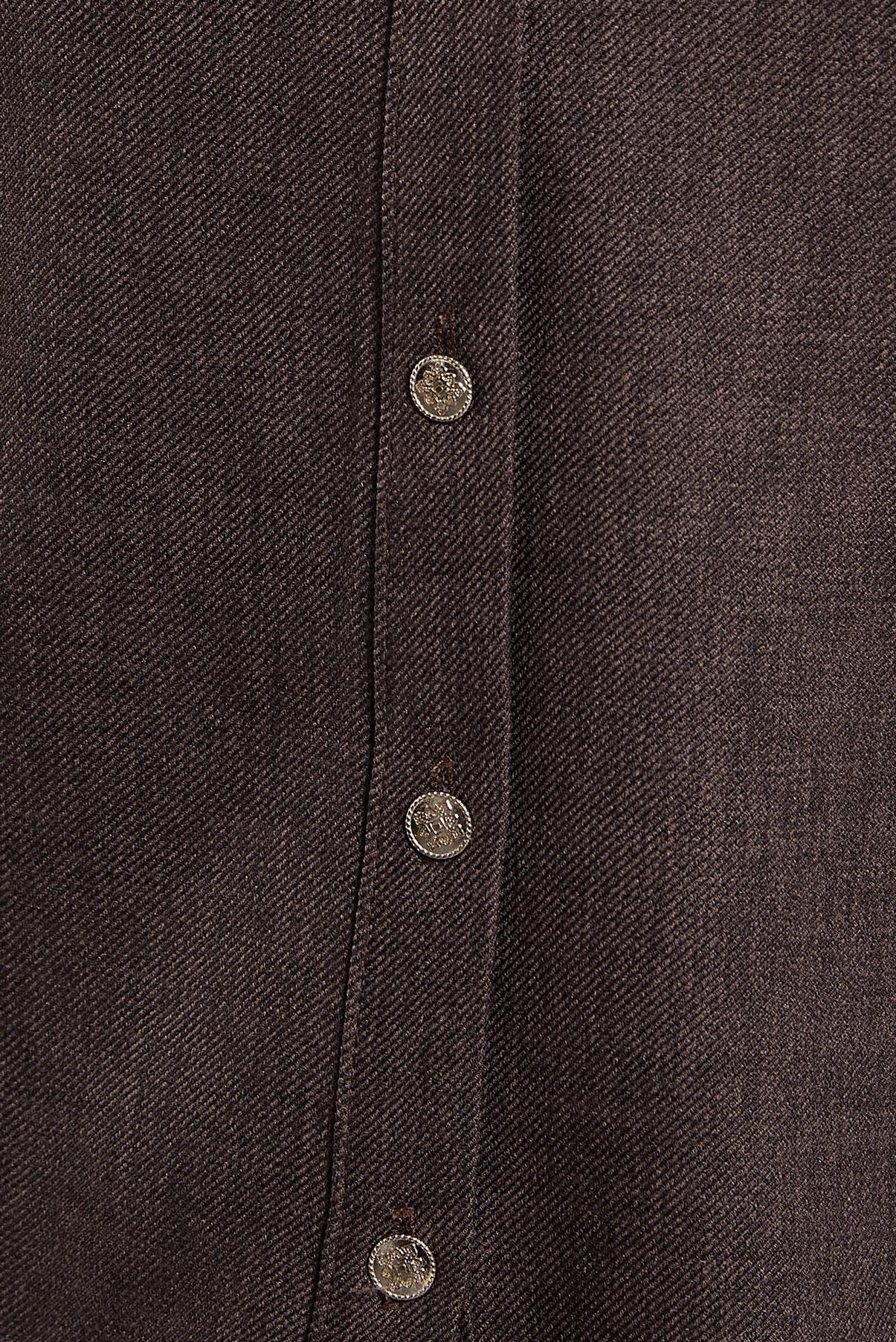 Hijab clothing BROWN SHIRT COLLAR BLOUSE 45126