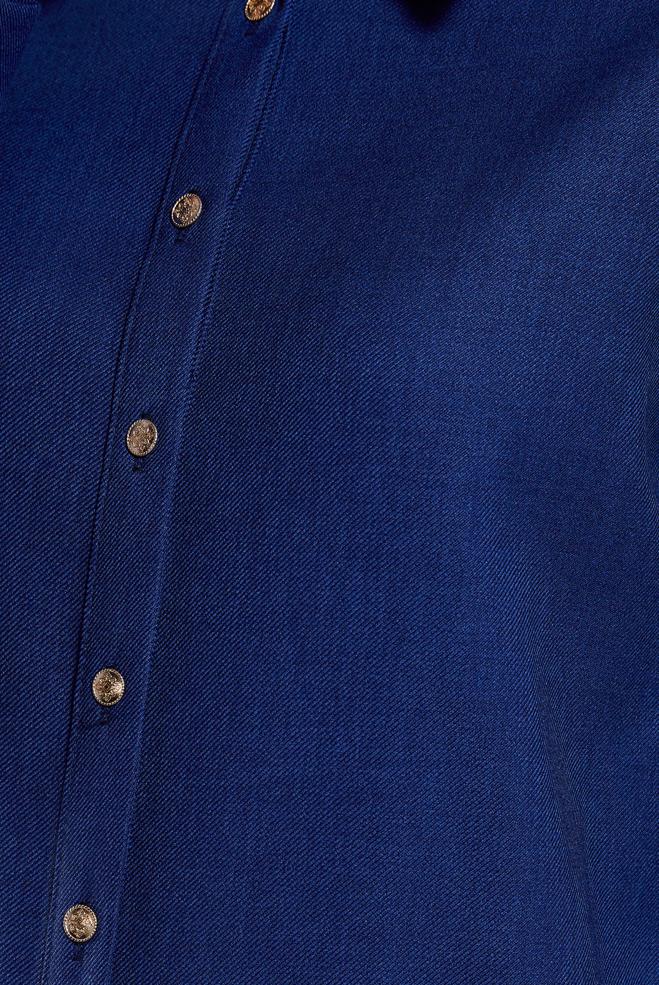 Vêtements hijab BLEU MARINE BLOUSE COL CHEMISE 45126 - ALVİNA