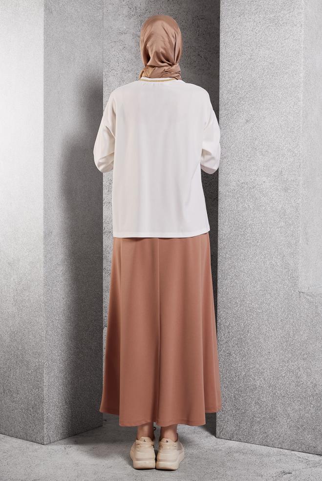 Vêtements hijab BLANC BLOUSE À DÉTAILS CRAVATE 45211 - ALVİNA