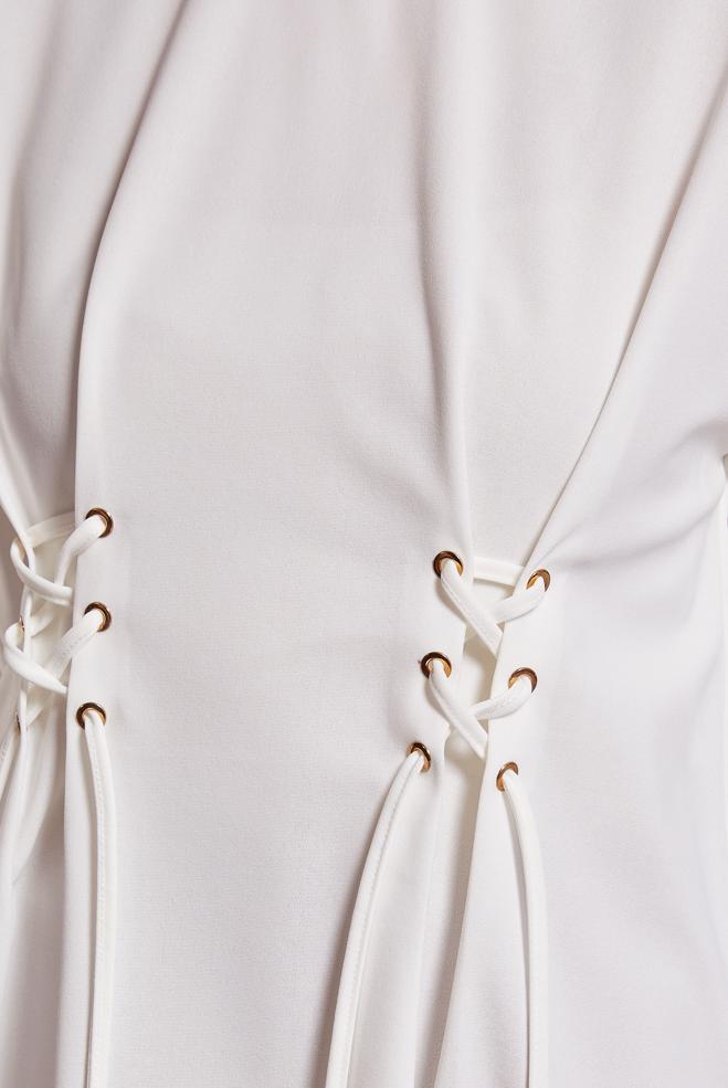 Vêtements hijab BLANC BLOUSE À DÉTAILS CRAVATE 45211 - ALVİNA