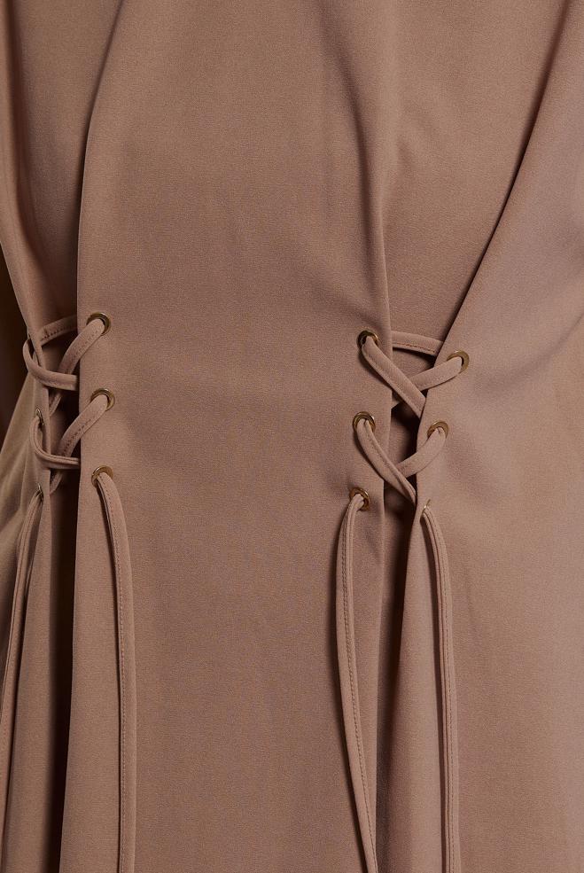 Vêtements hijab BEIGE BLOUSE À DÉTAILS CRAVATE 45211 - ALVİNA