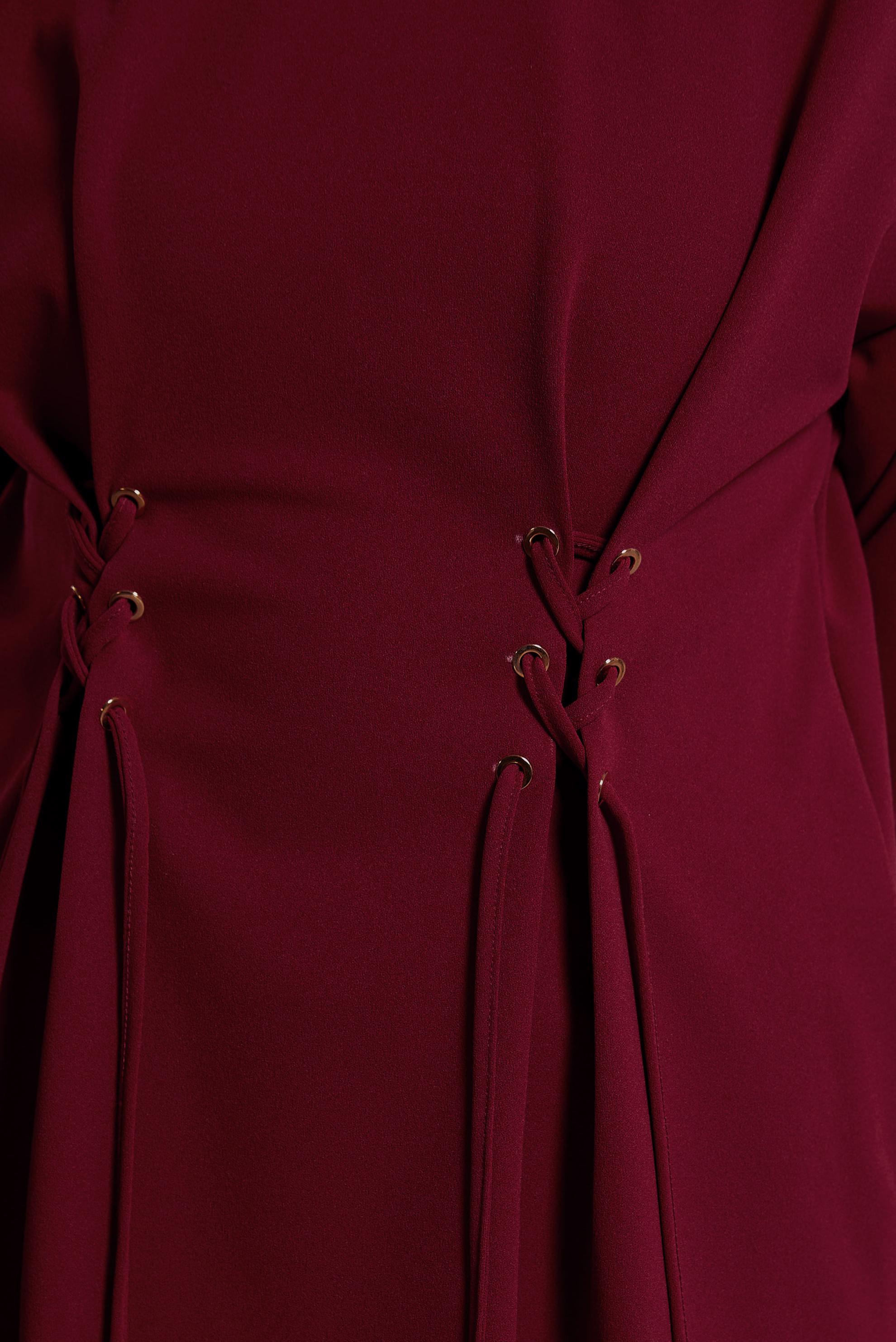 Tesettür giyim KIRMIZI BAĞCIK DETAYLI BLUZ 45211