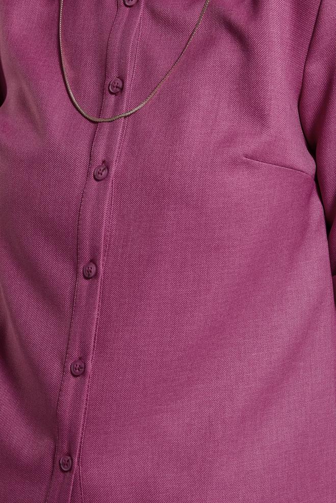 Vêtements hijab FUCHSIA BLOUSE COL CHEMISE 45240 - ALVİNA