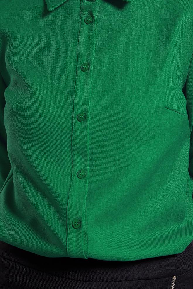 Vêtements hijab VERT BLOUSE COL CHEMISE 45240 - ALVİNA