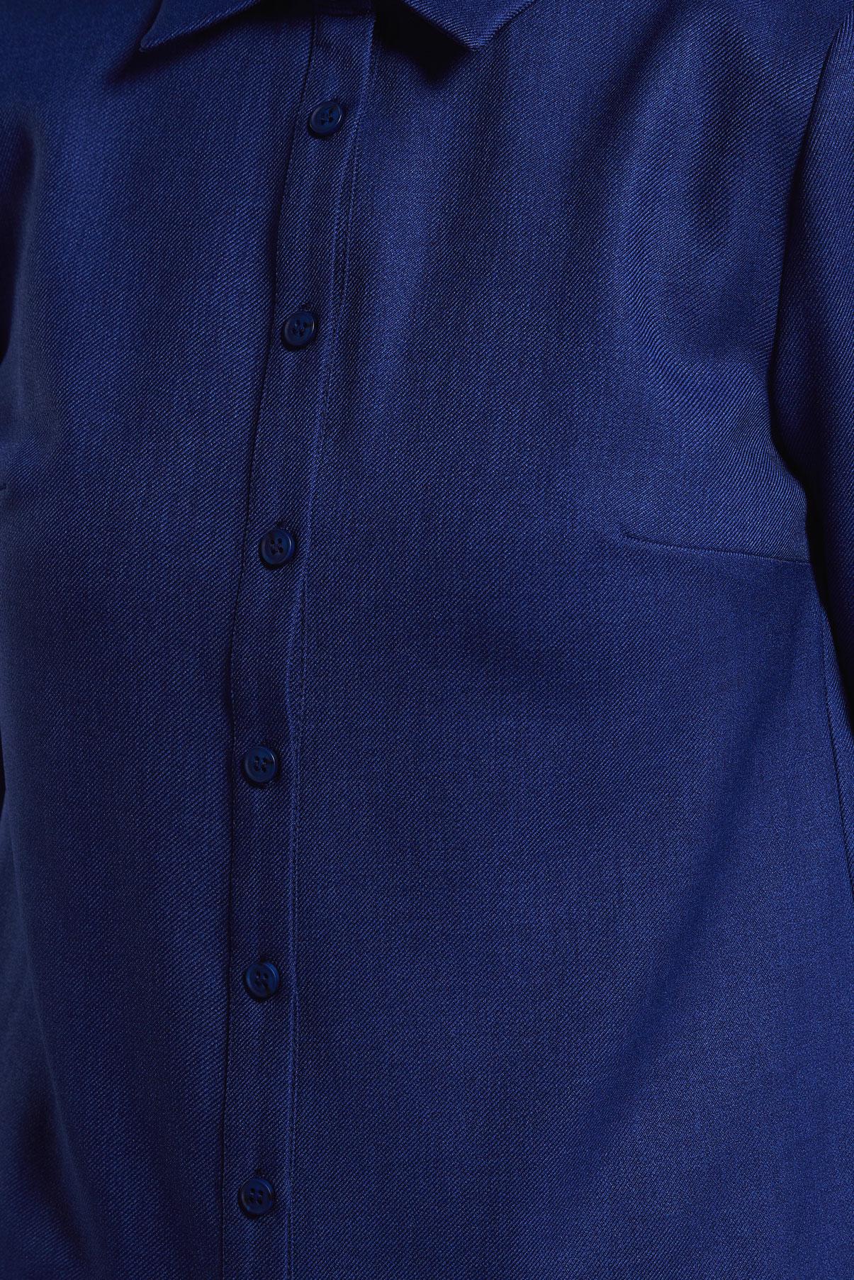 Tesettür giyim LACİVERT GÖMLEK YAKA BLUZ 45240