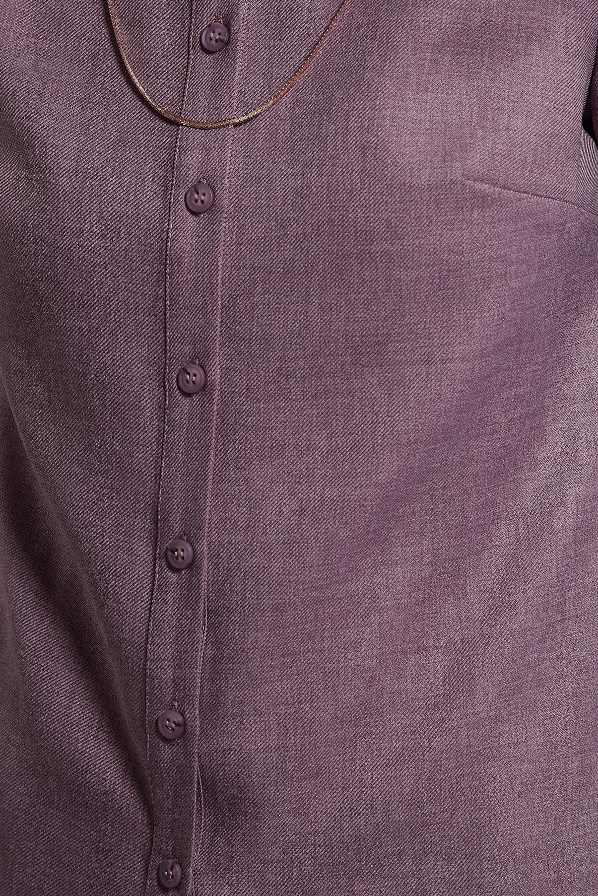 Tesettür giyim MOR GÖMLEK YAKA BLUZ 45240