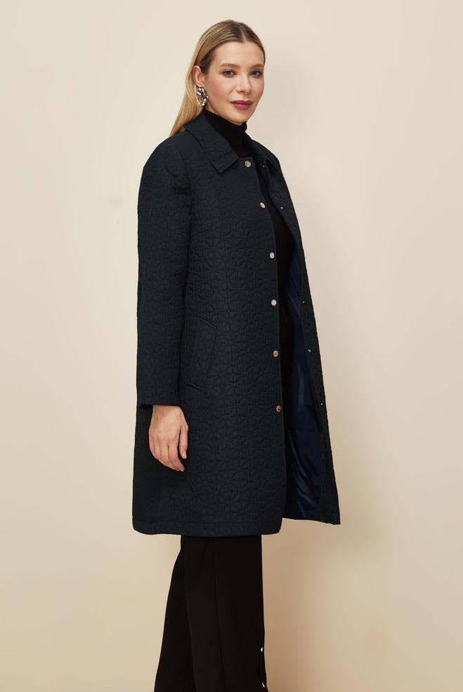 Vêtements hijab BLEU MARINE VESTE MATELASSÉE 20618 - ALVİNA