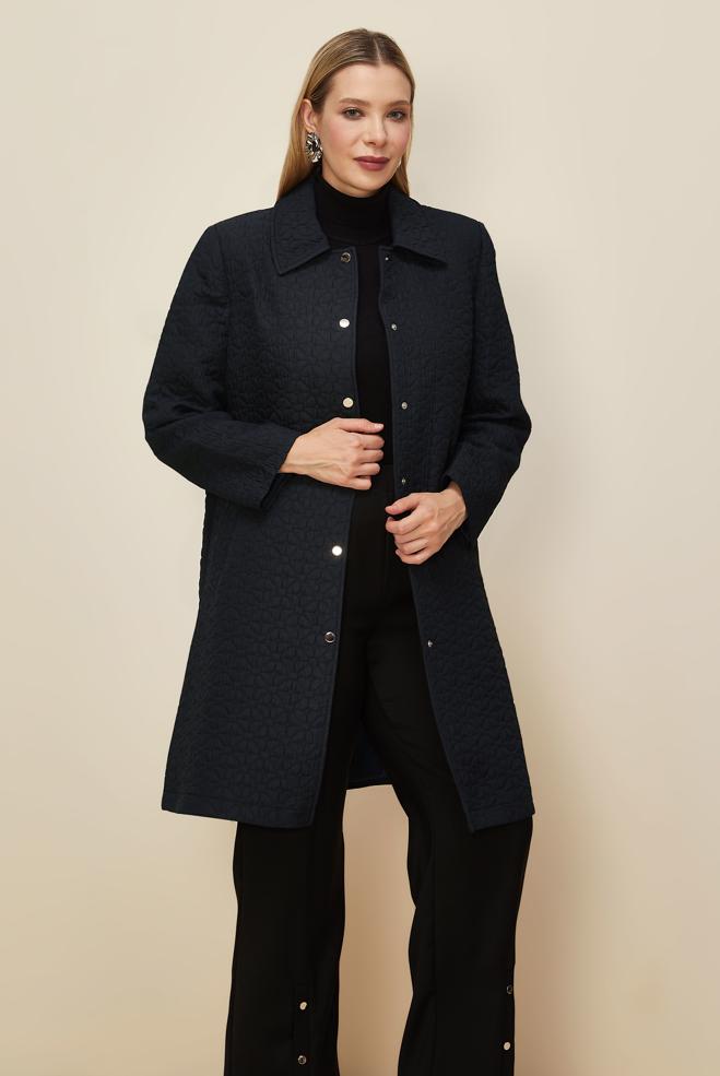 Vêtements hijab BLEU MARINE VESTE MATELASSÉE 20618 - ALVİNA