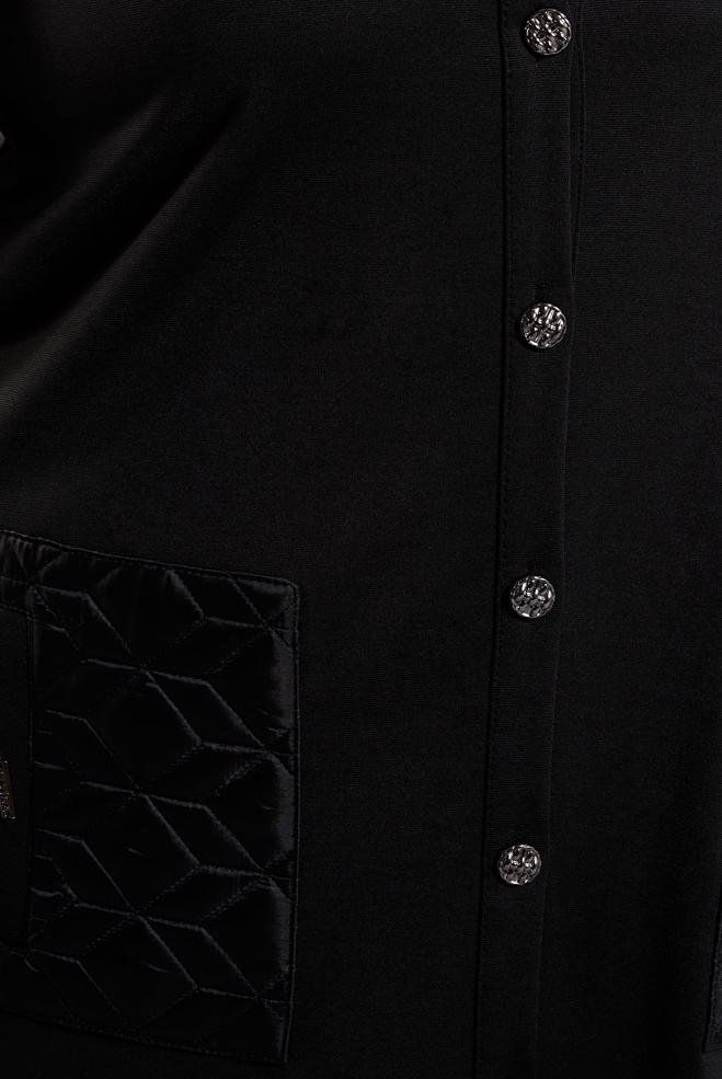 Vêtements hijab NOIR VESTE GRANDE TAILLE 20623 - ALVİNA