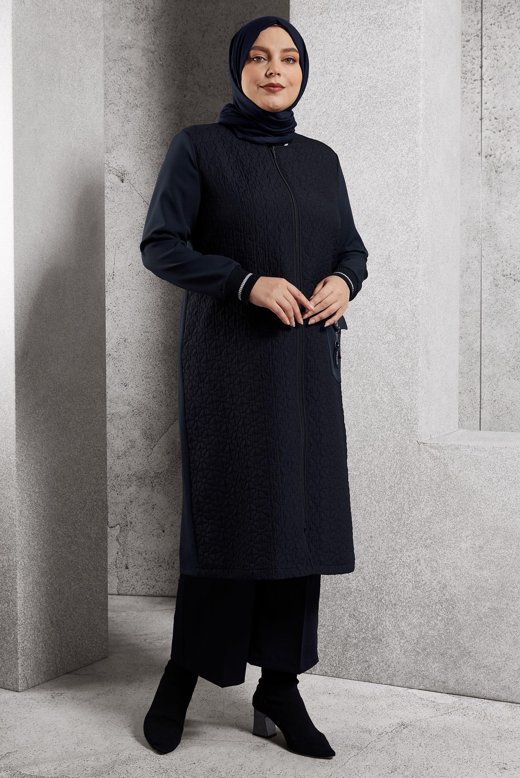 Tesettür giyim LACİVERT BÜYÜK BEDEN GİY ÇIK 20626